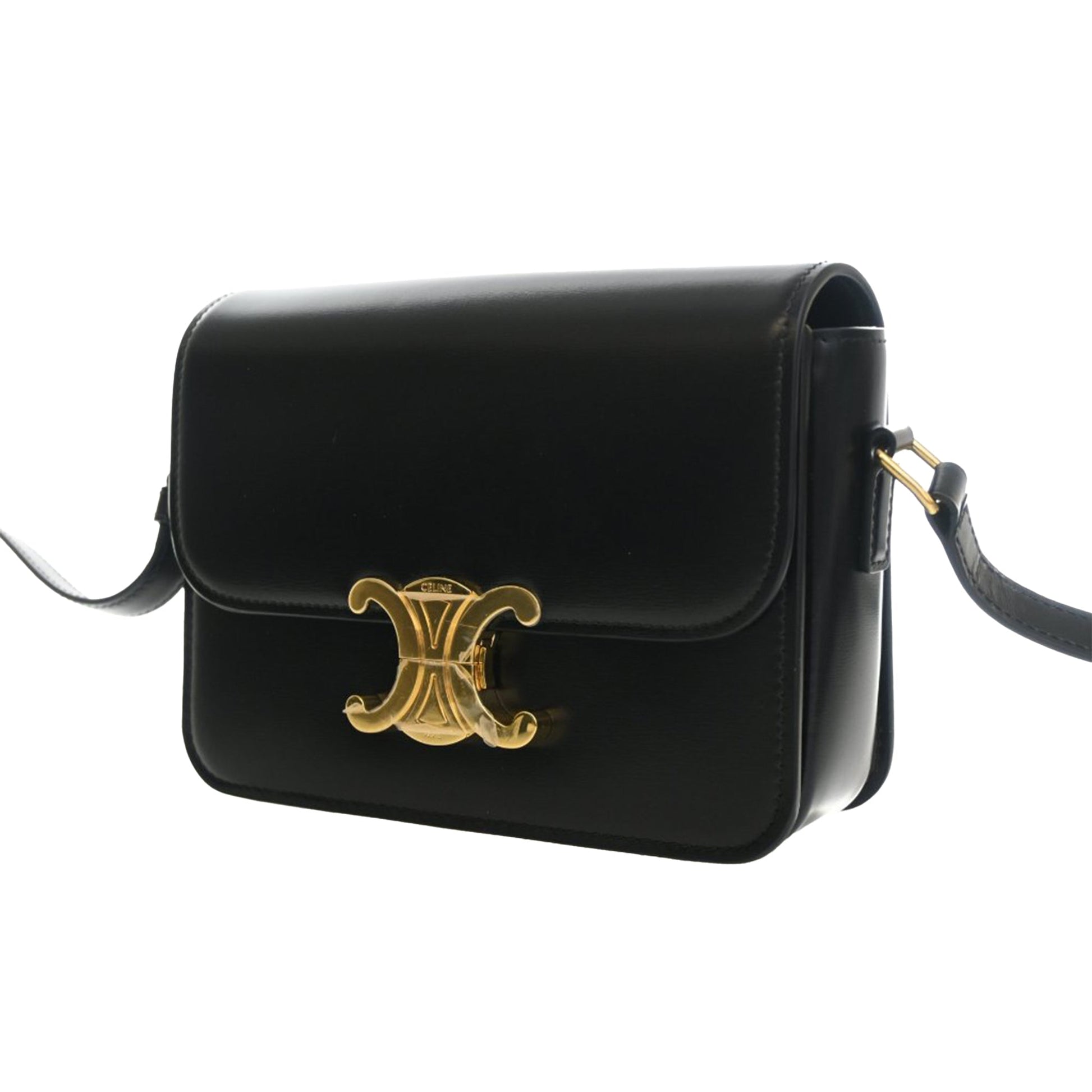 Celine Teen Shiny Calfskin Triomphe Crossbody