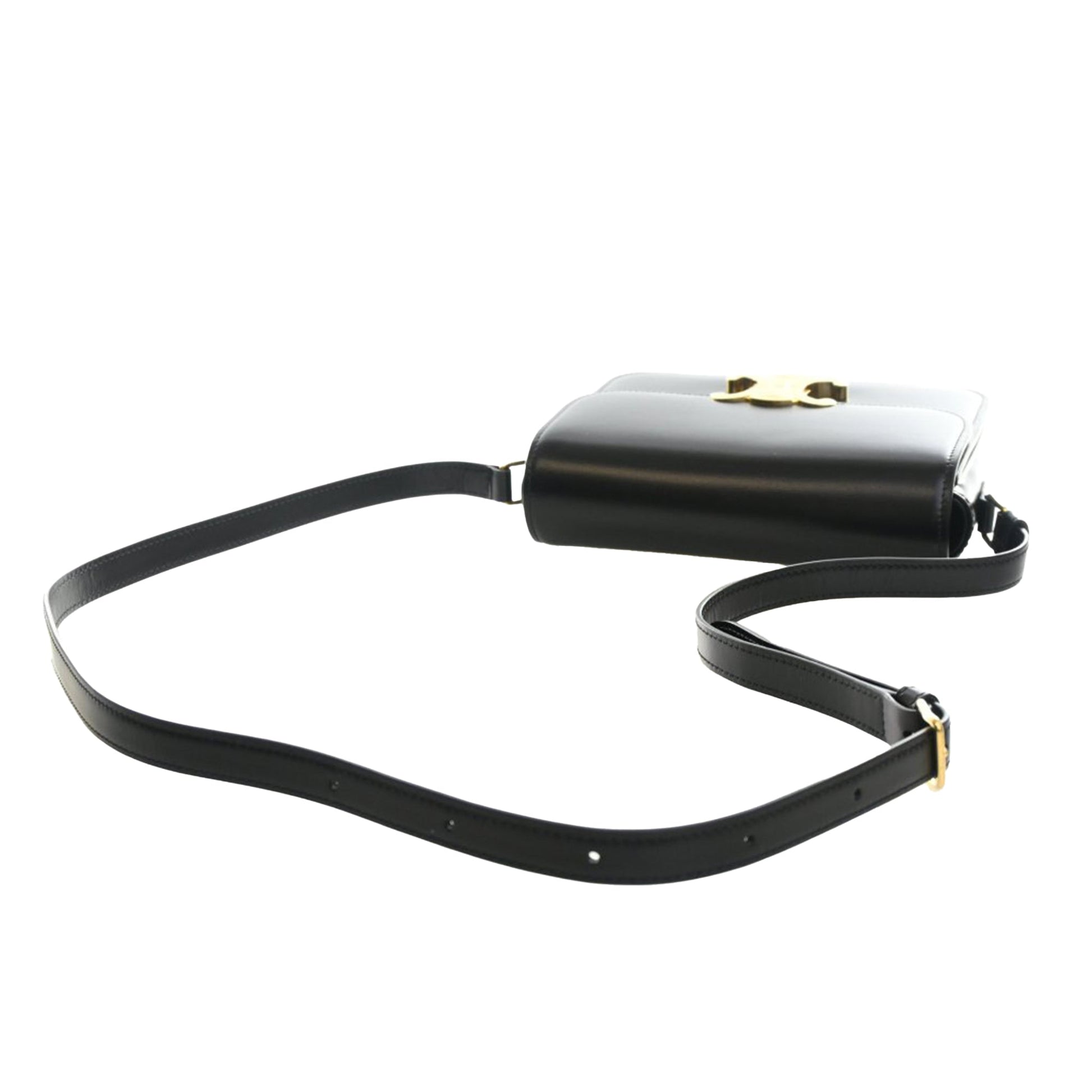 Celine Teen Shiny Calfskin Triomphe Crossbody