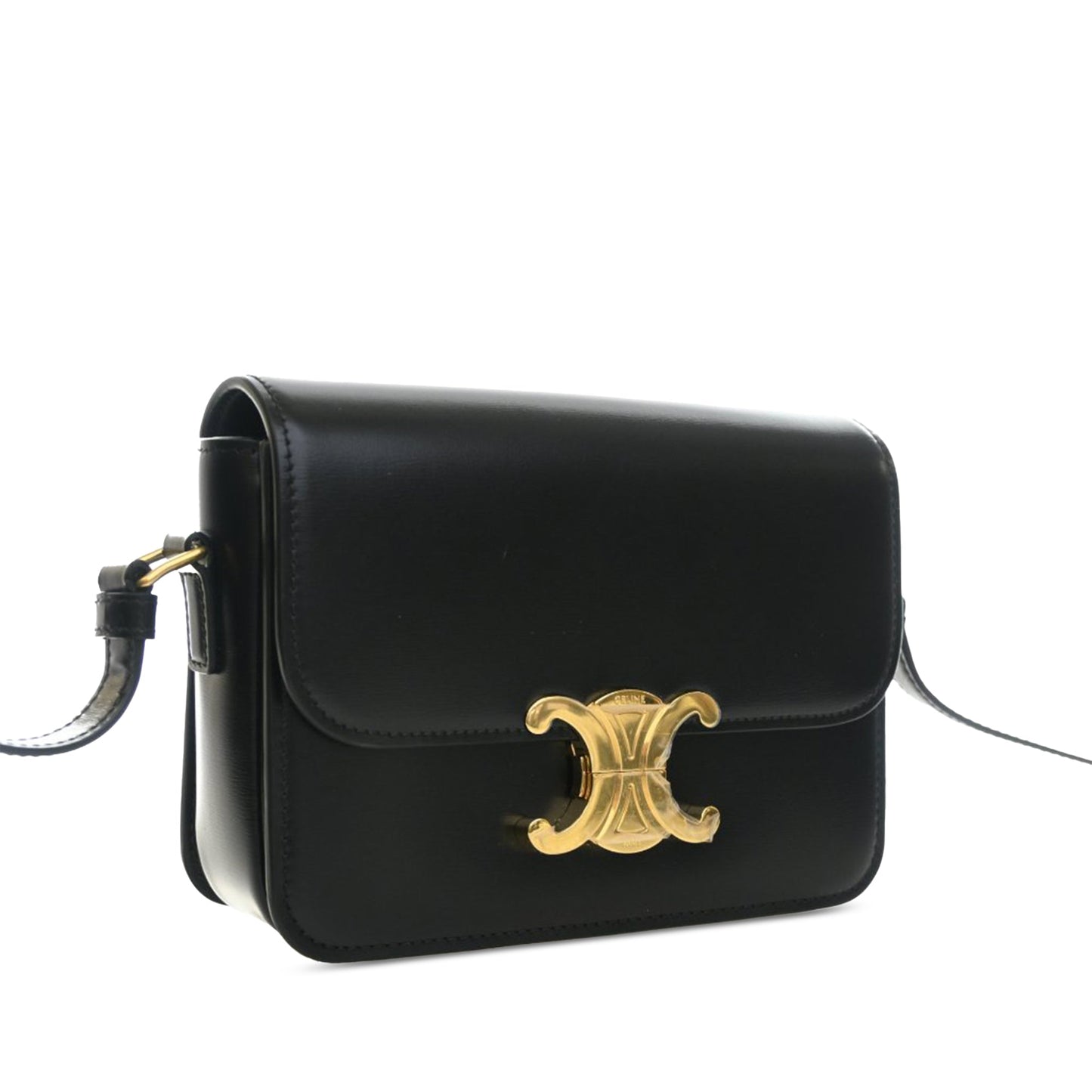 Celine Teen Shiny Calfskin Triomphe Crossbody