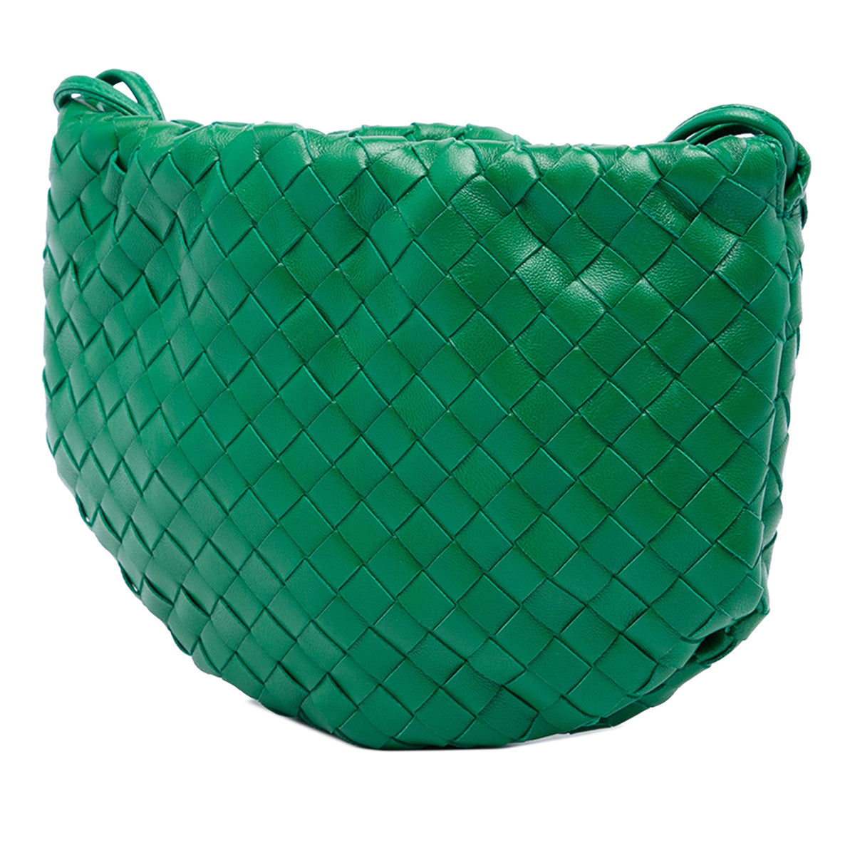 Bottega Veneta Mini Nappa Intrecciato Bulb Crossbody — Green