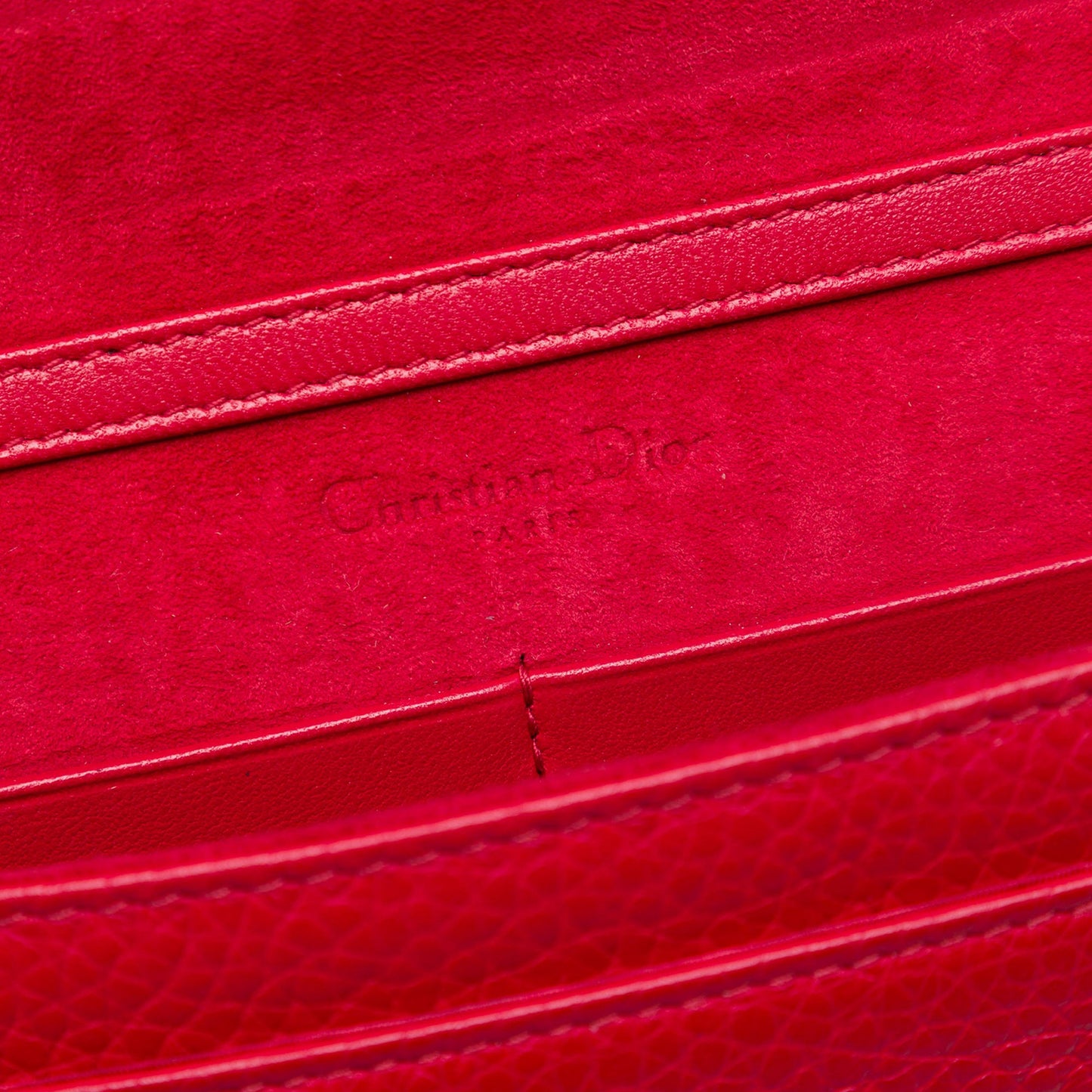 Dior Grained Calfskin Diorama Wallet on Chain