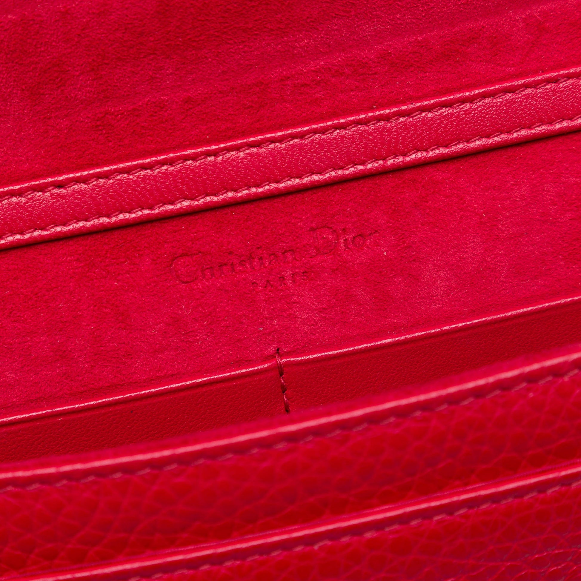 Dior Grained Calfskin Diorama Wallet on Chain
