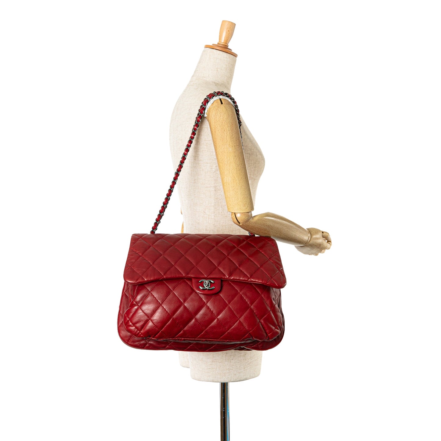 Chanel Maxi Lambskin 3 Accordion Flap