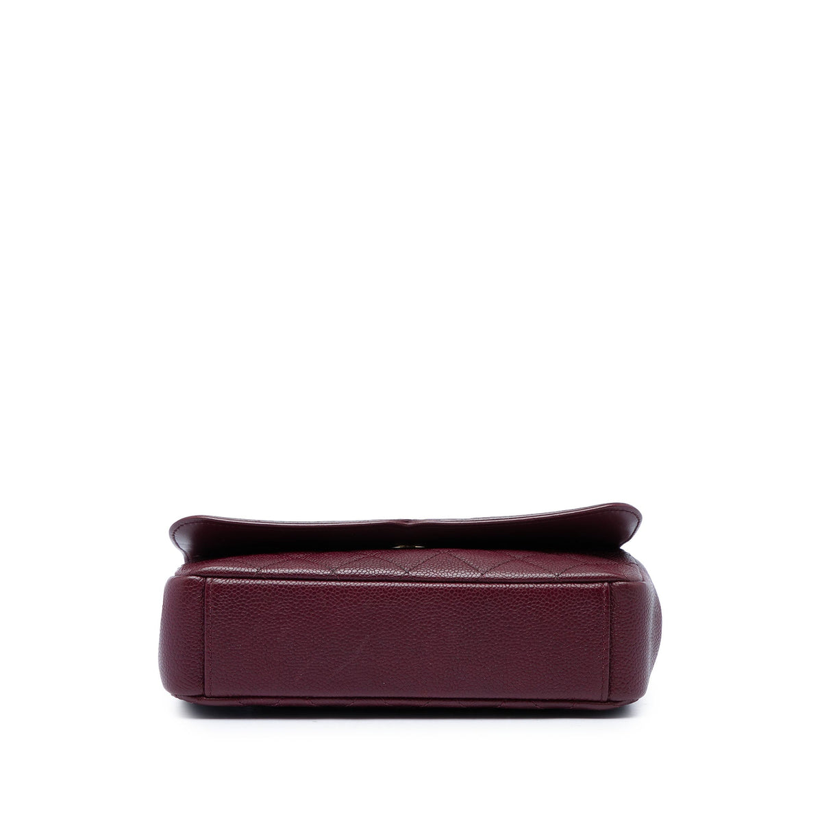 Chanel Small Quilted Caviar CC Filigree Flap — Red