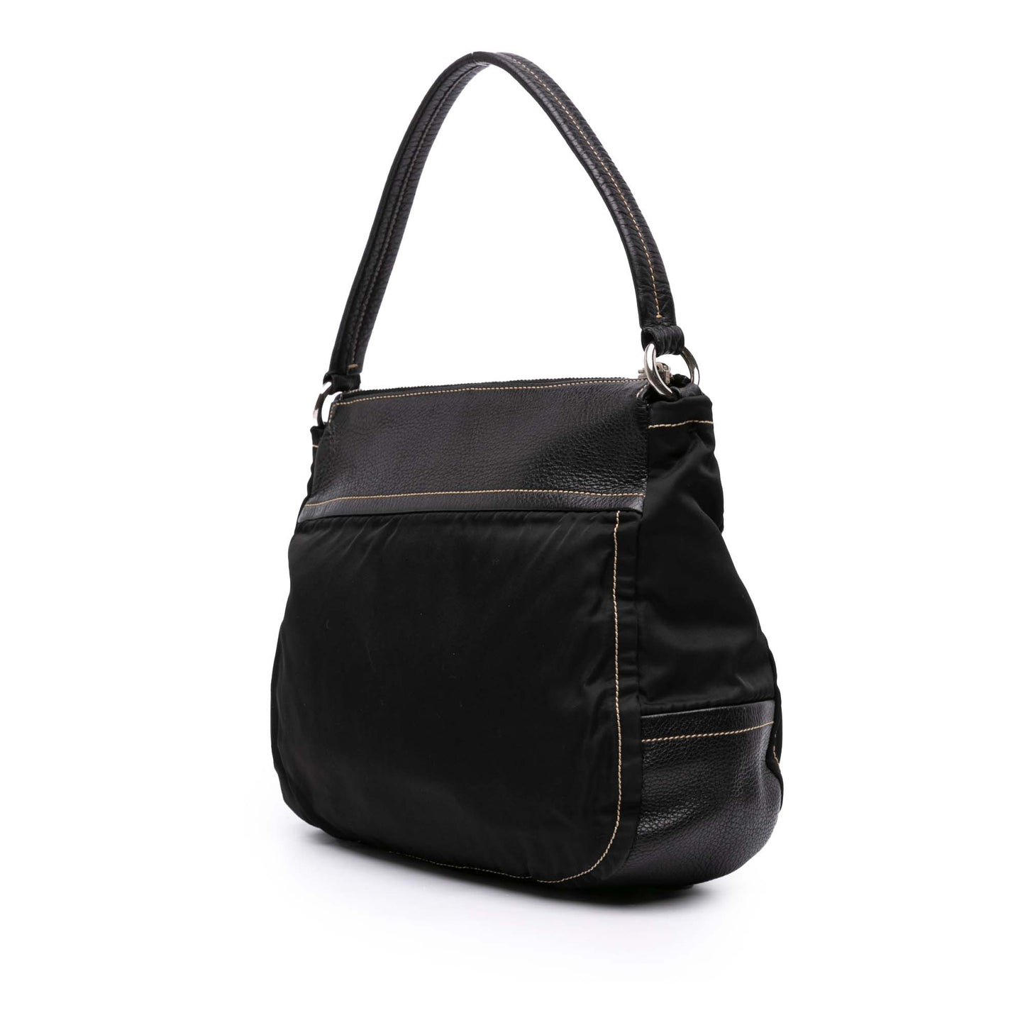 Prada Leather and Tessuto Shoulder Bag