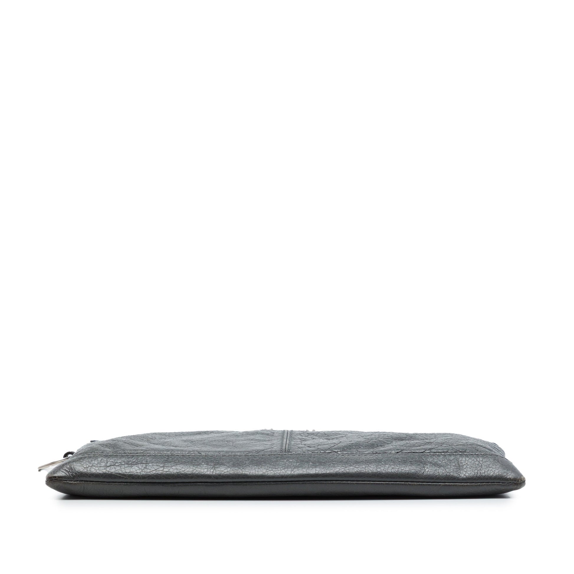 Balenciaga Lambskin Motocross Classic Clip Clutch M