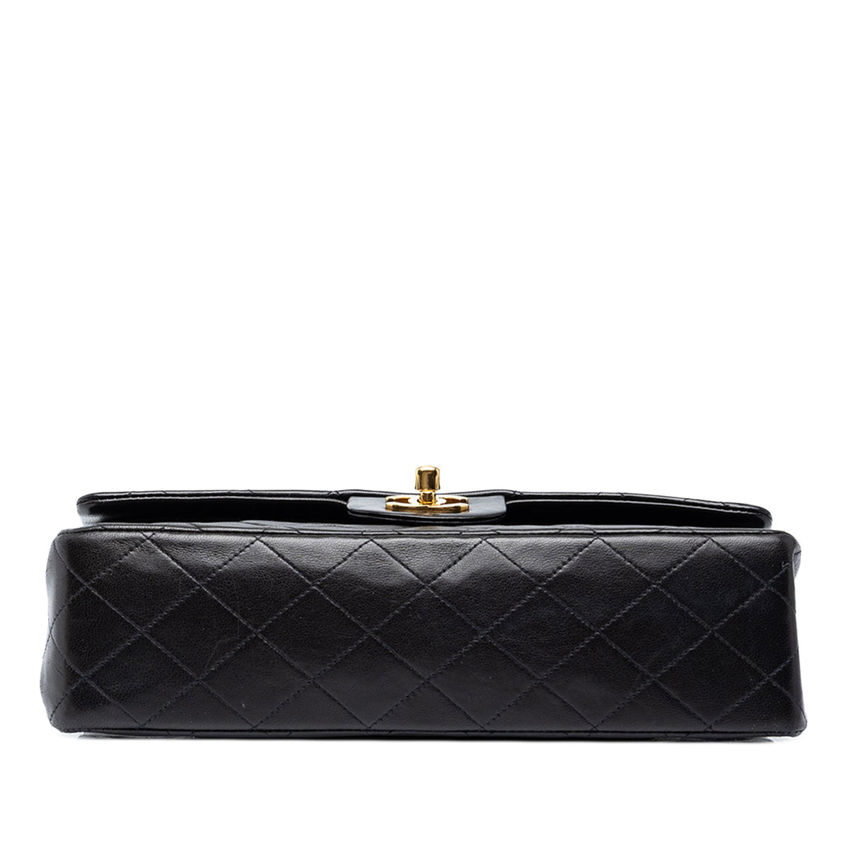 Chanel Medium Classic Lambskin Double Flap — Black