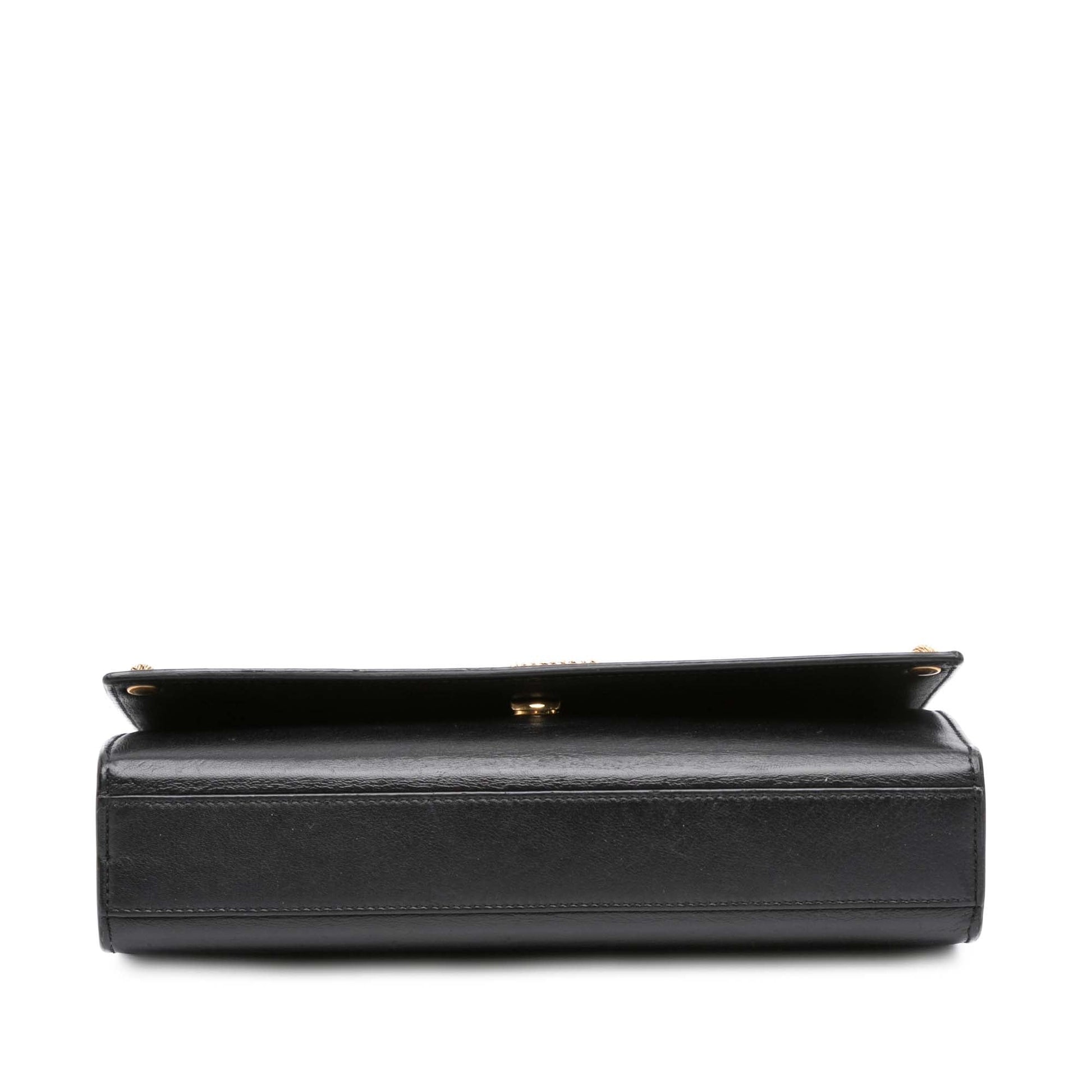 Saint Laurent Medium Smooth Calfskin Braided Monogram Kate Crossbody