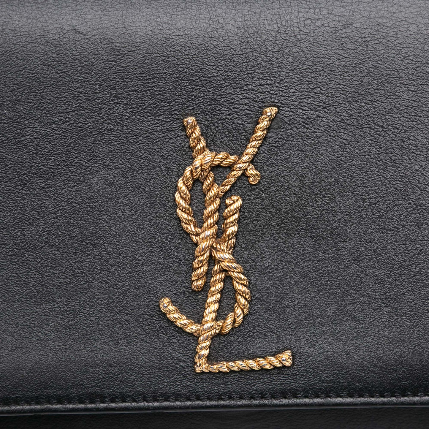 Saint Laurent Medium Smooth Calfskin Braided Monogram Kate Crossbody