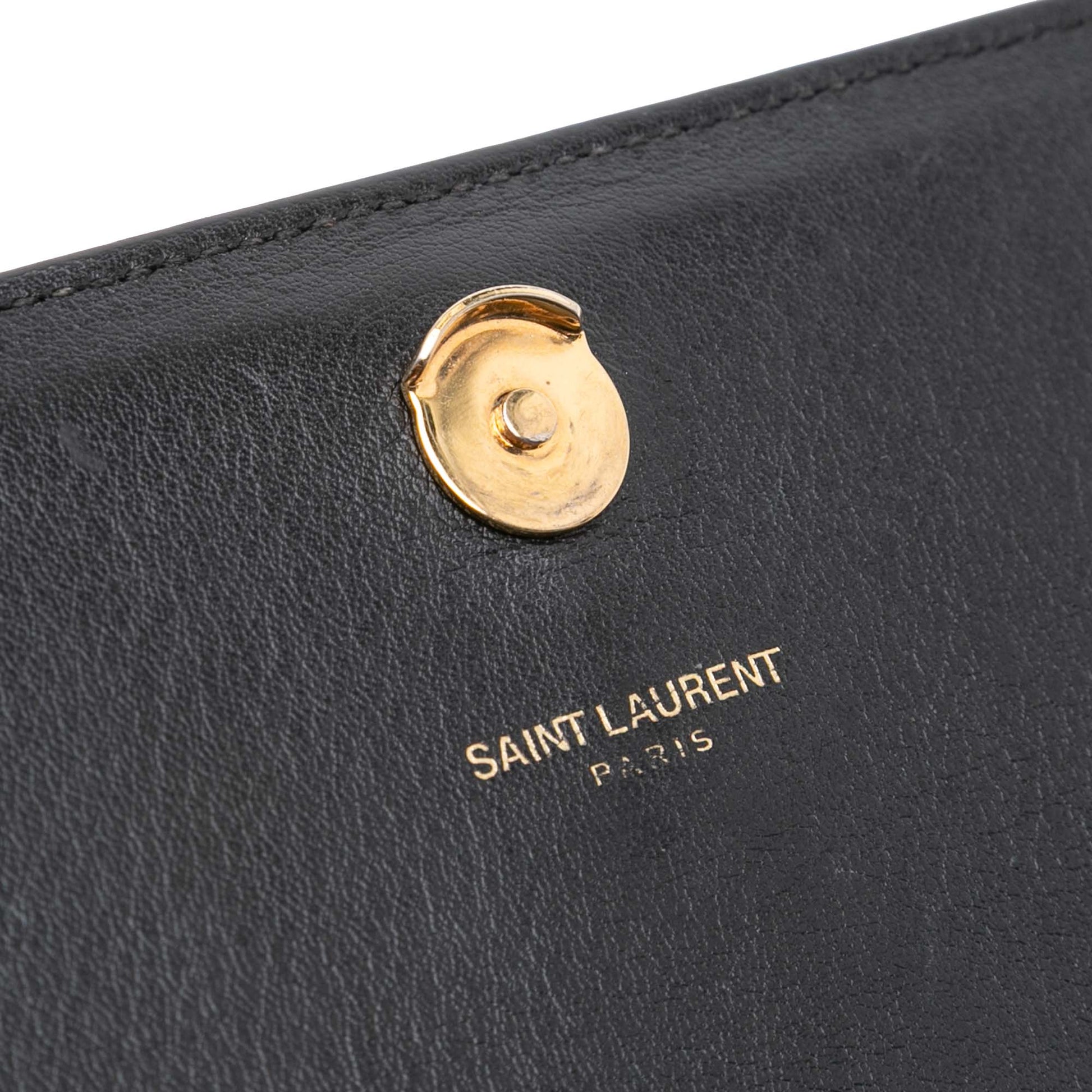 Saint Laurent Medium Smooth Calfskin Braided Monogram Kate Crossbody