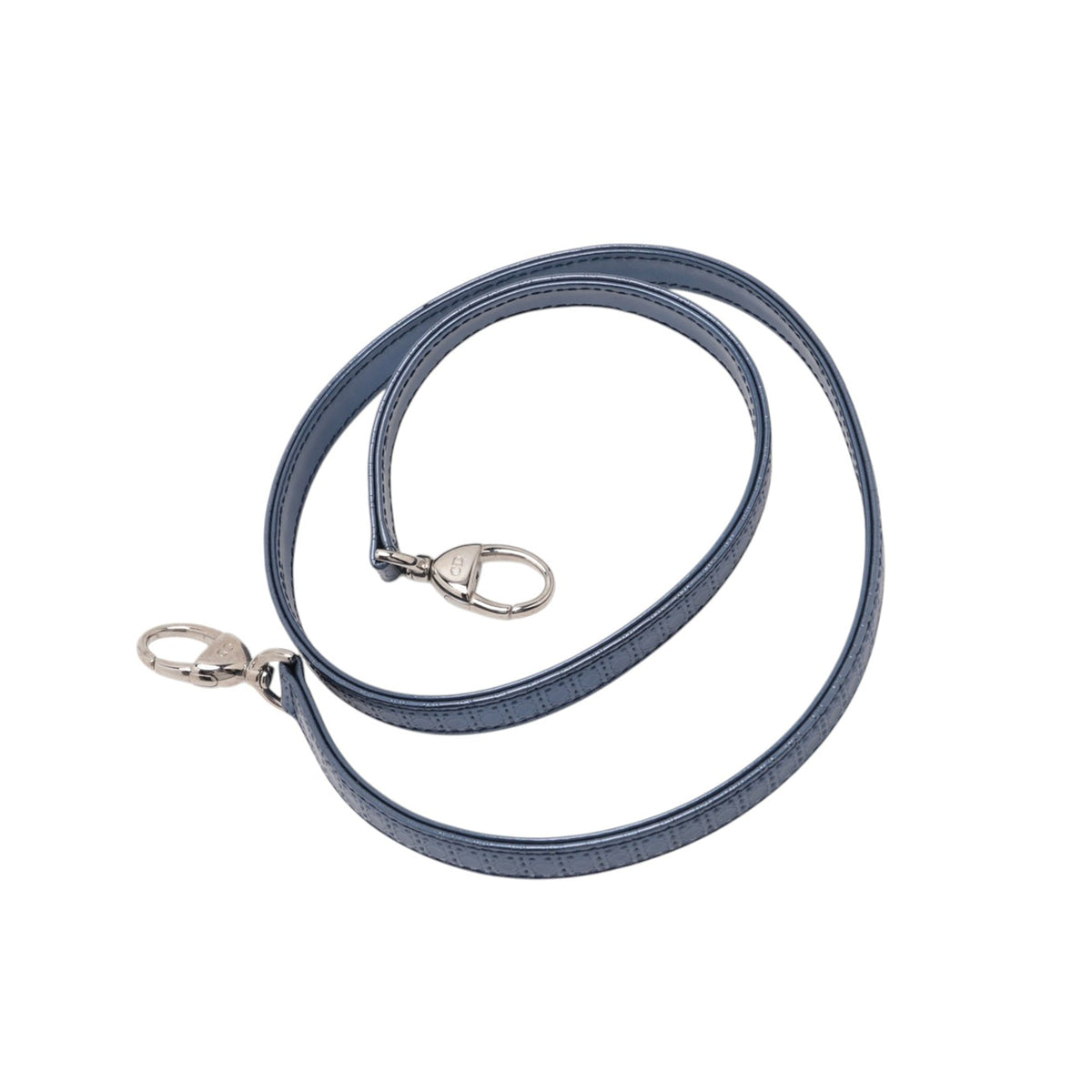 Dior Medium Metallic Patent Microcannage Lady Dior — Blue