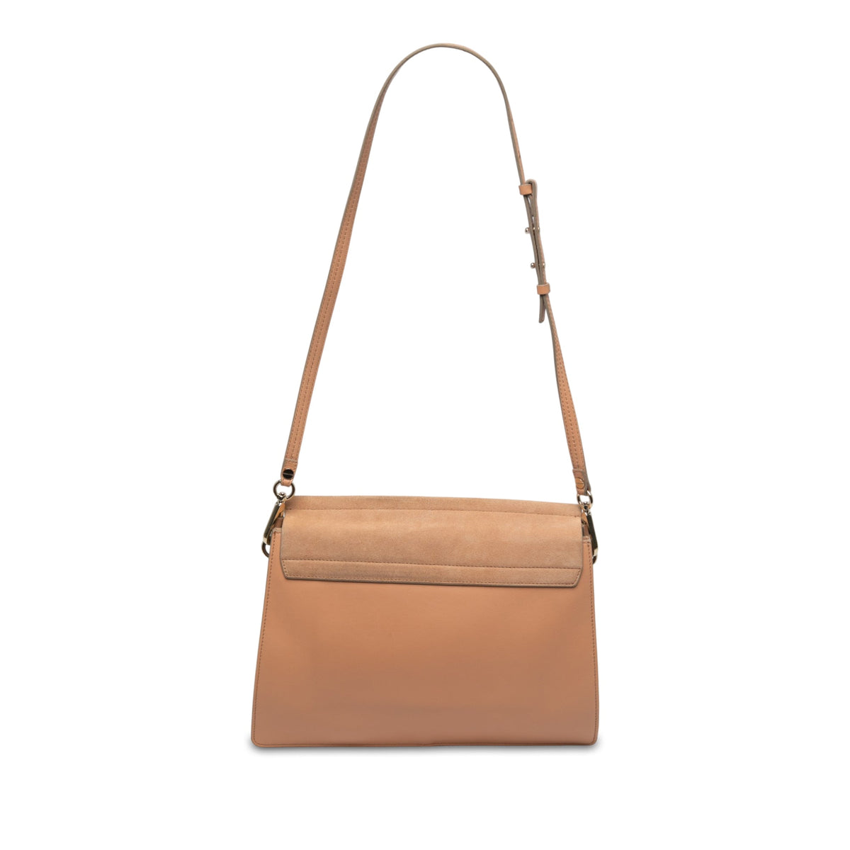 Chloé Medium Calfskin and Suede Faye Crossbody — Brown