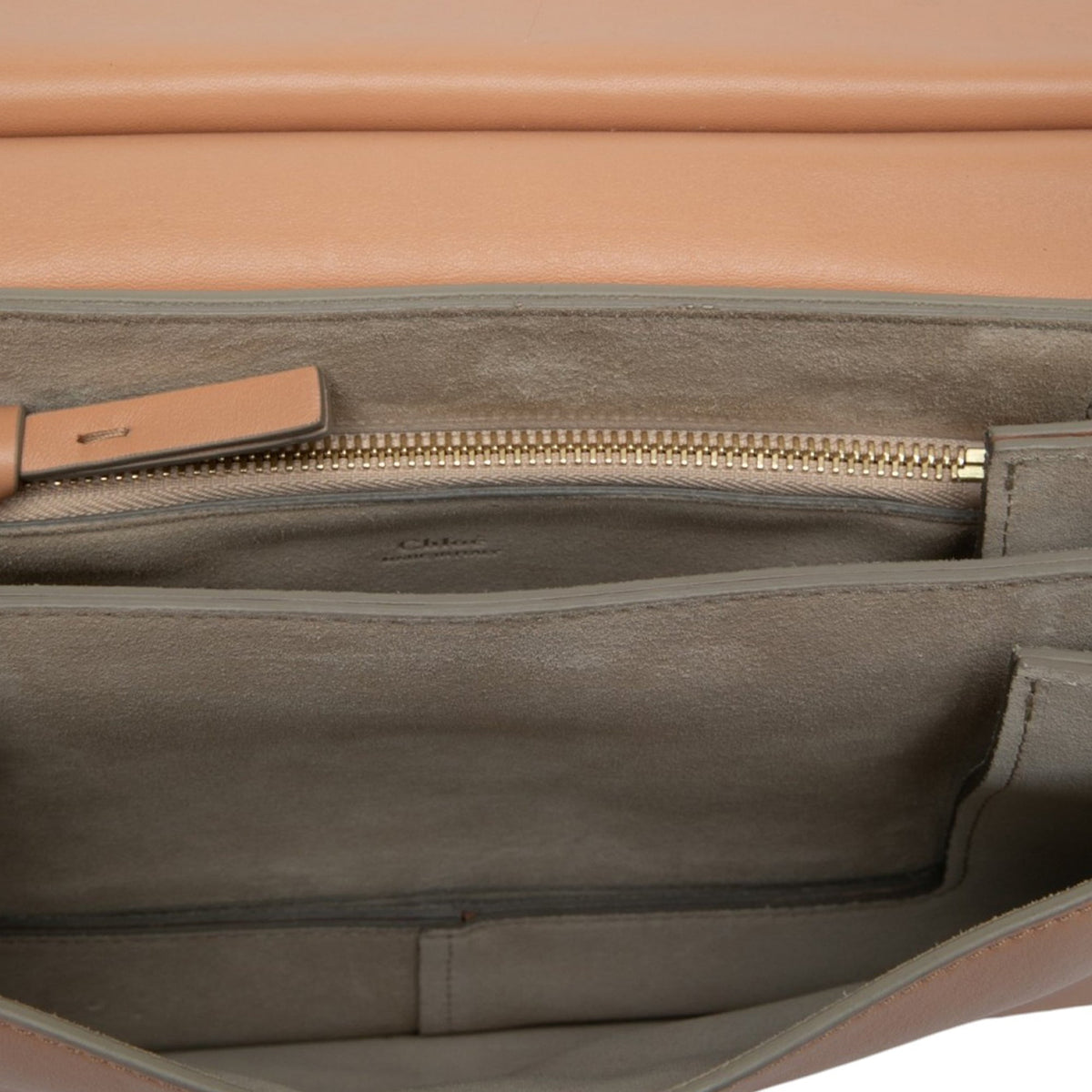 Chloé Medium Calfskin and Suede Faye Crossbody — Brown