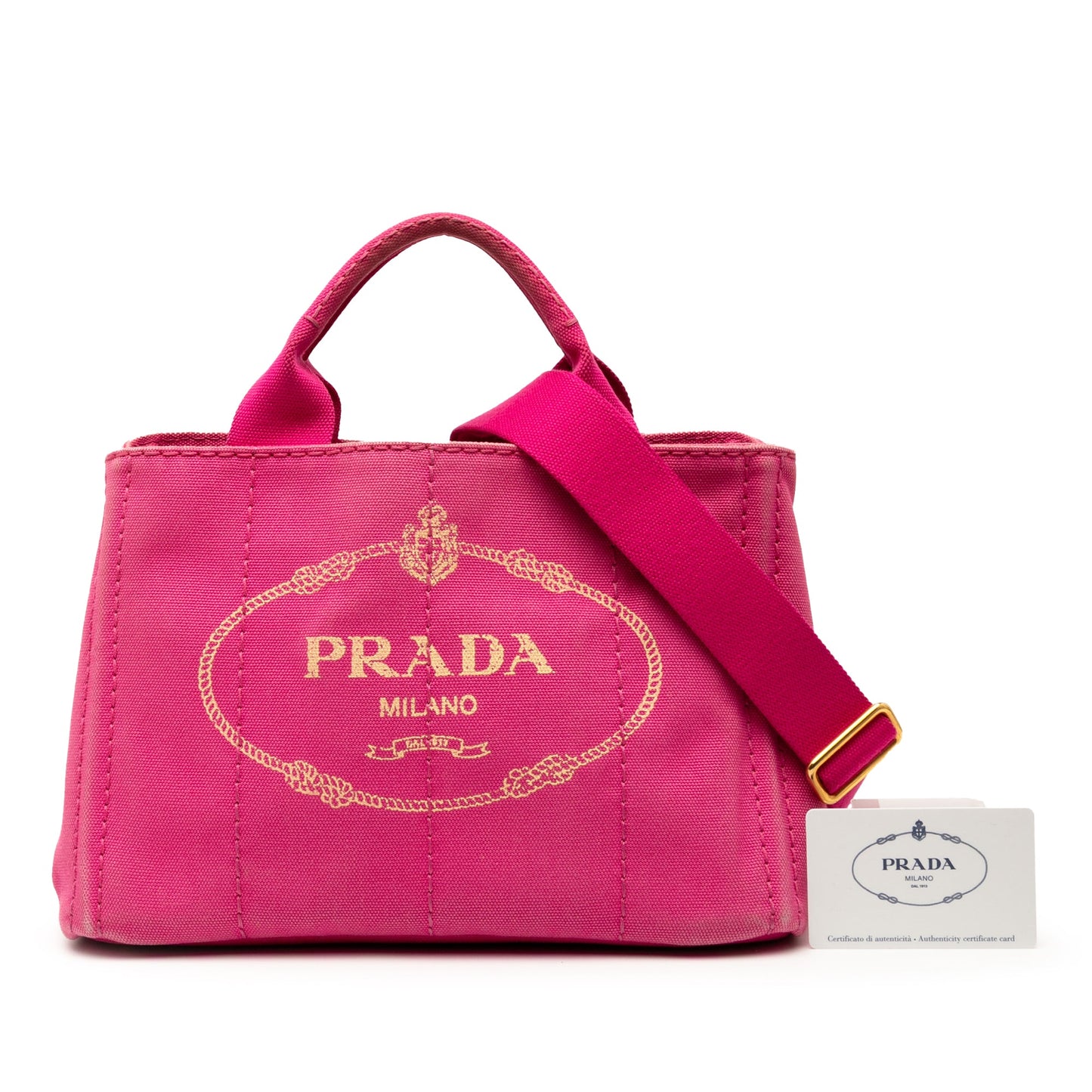 Prada Small Canvas Canapa Logo Satchel