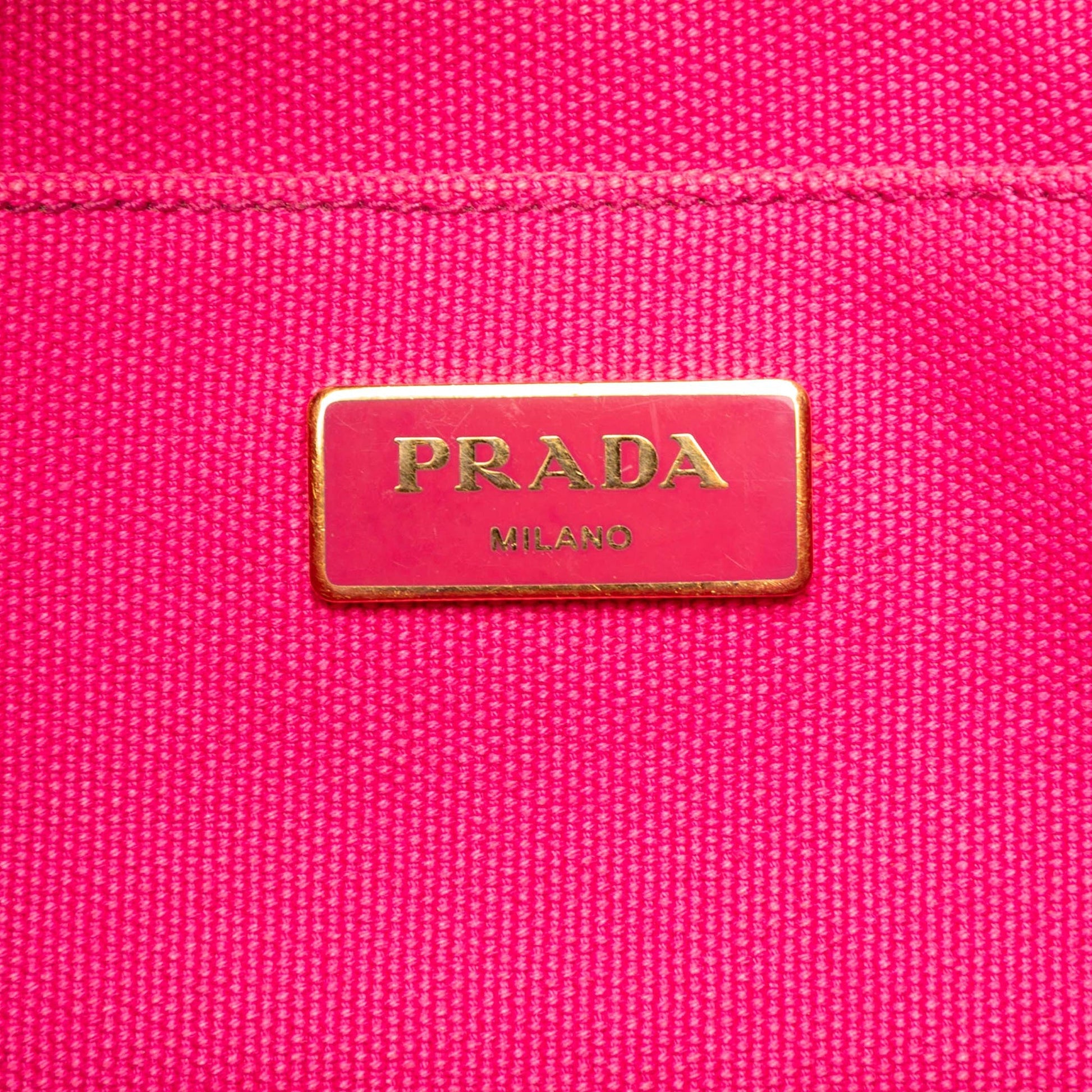 Prada Small Canvas Canapa Logo Satchel