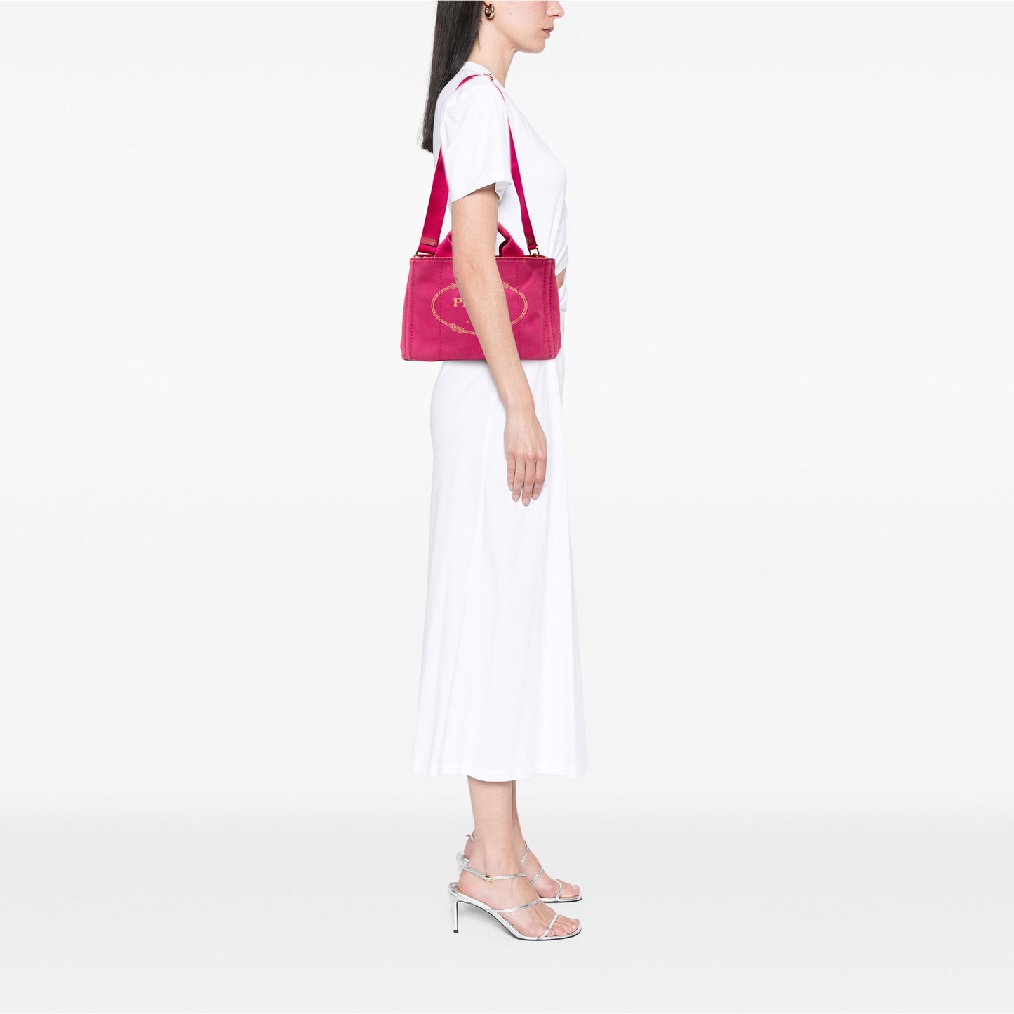 Prada Small Canvas Canapa Logo Satchel