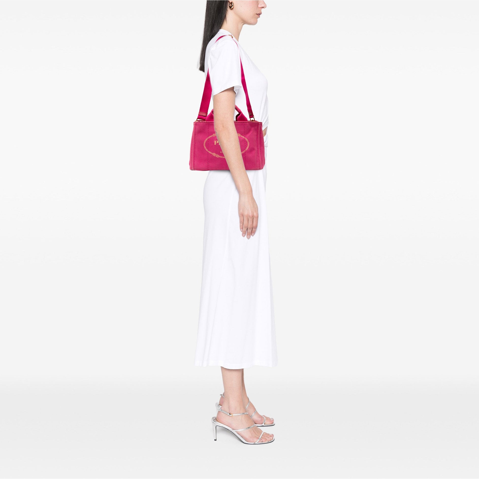 Prada Small Canvas Canapa Logo Satchel