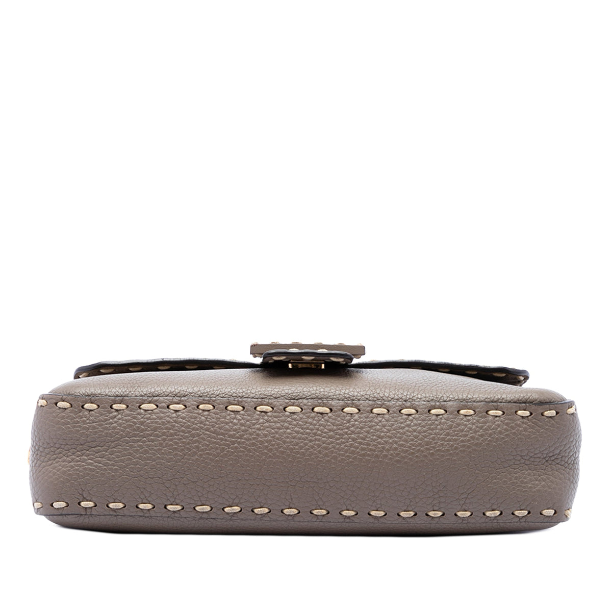 Fendi Medium Leather Selleria Baguette Satchel — Brown