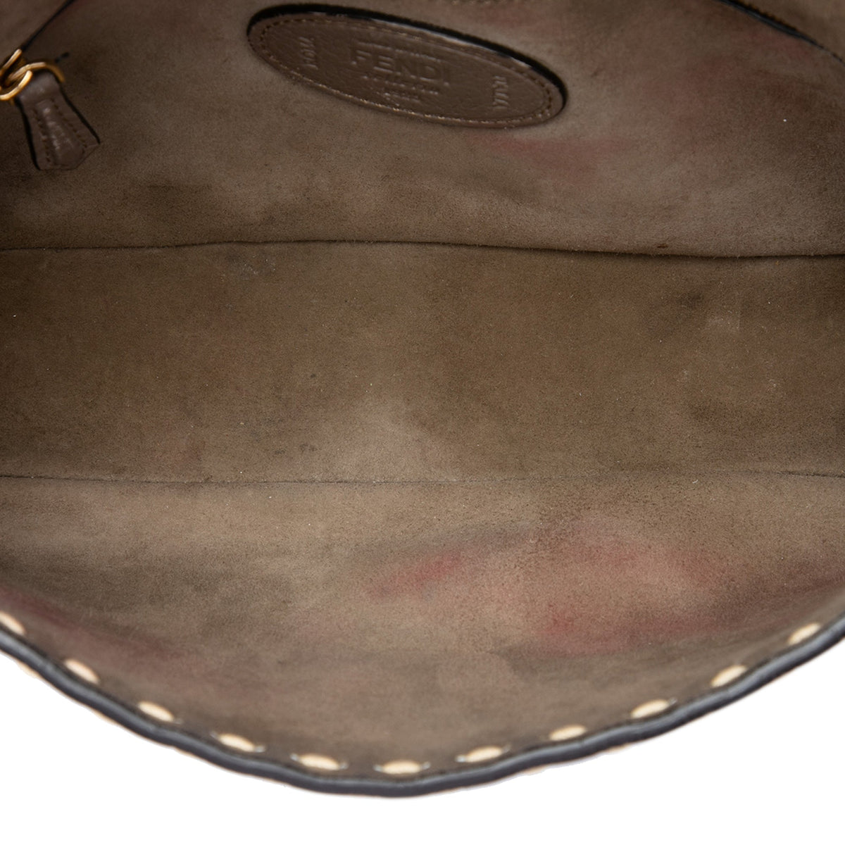 Fendi Medium Leather Selleria Baguette Satchel — Brown