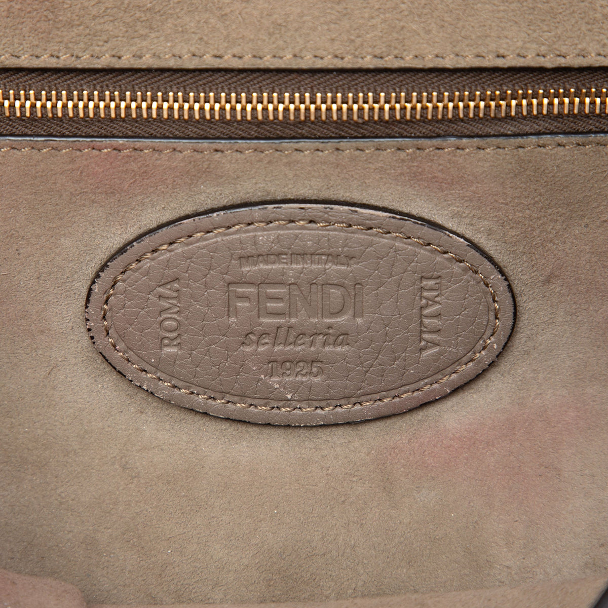 Fendi Medium Leather Selleria Baguette Satchel — Brown