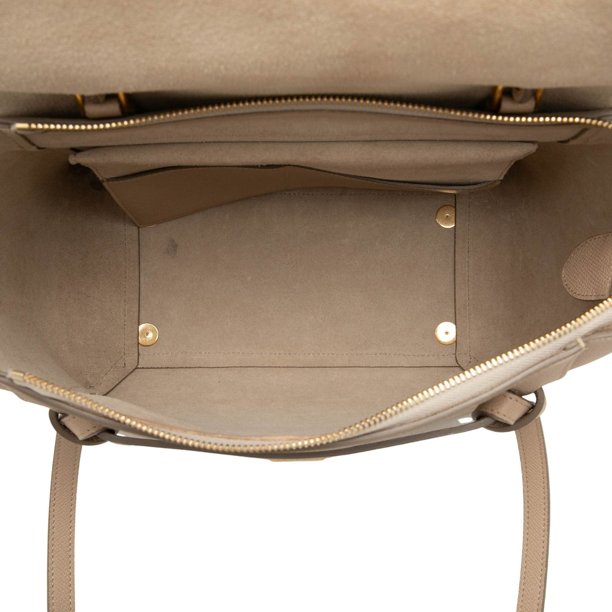 Celine Mini Grained Calfskin Belt Bag — Beige