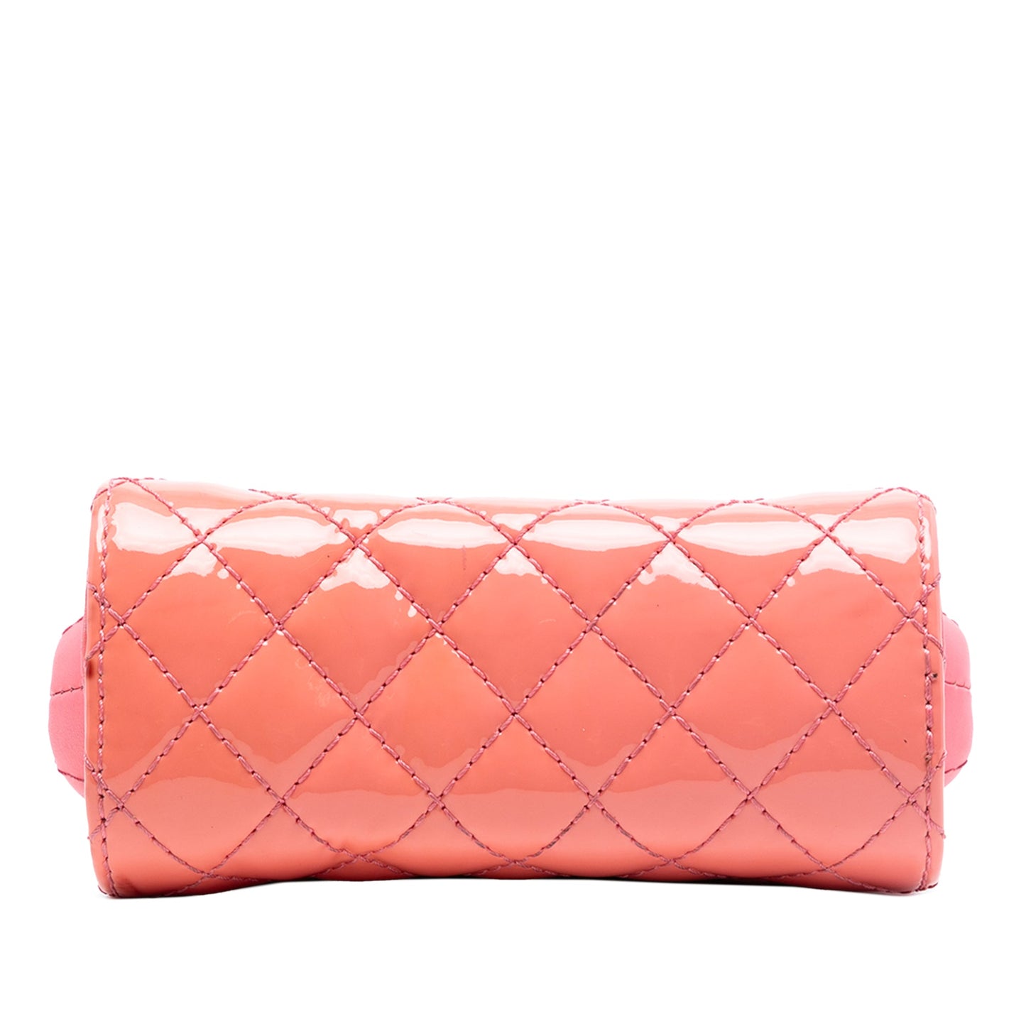 Chanel CC Quilted Patent Frame Clutch with Chain