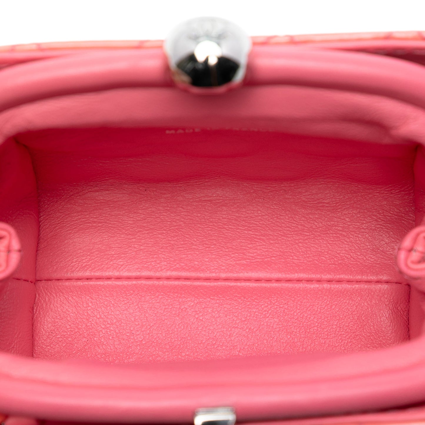 Chanel CC Quilted Patent Frame Clutch with Chain