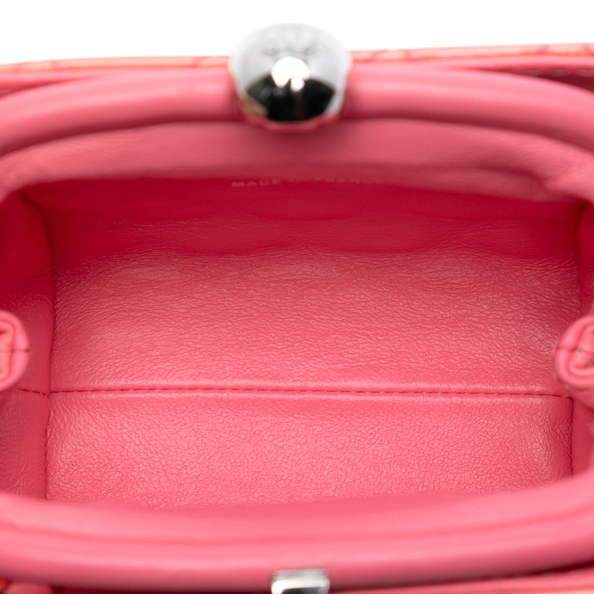 Chanel CC Quilted Patent Frame Clutch with Chain