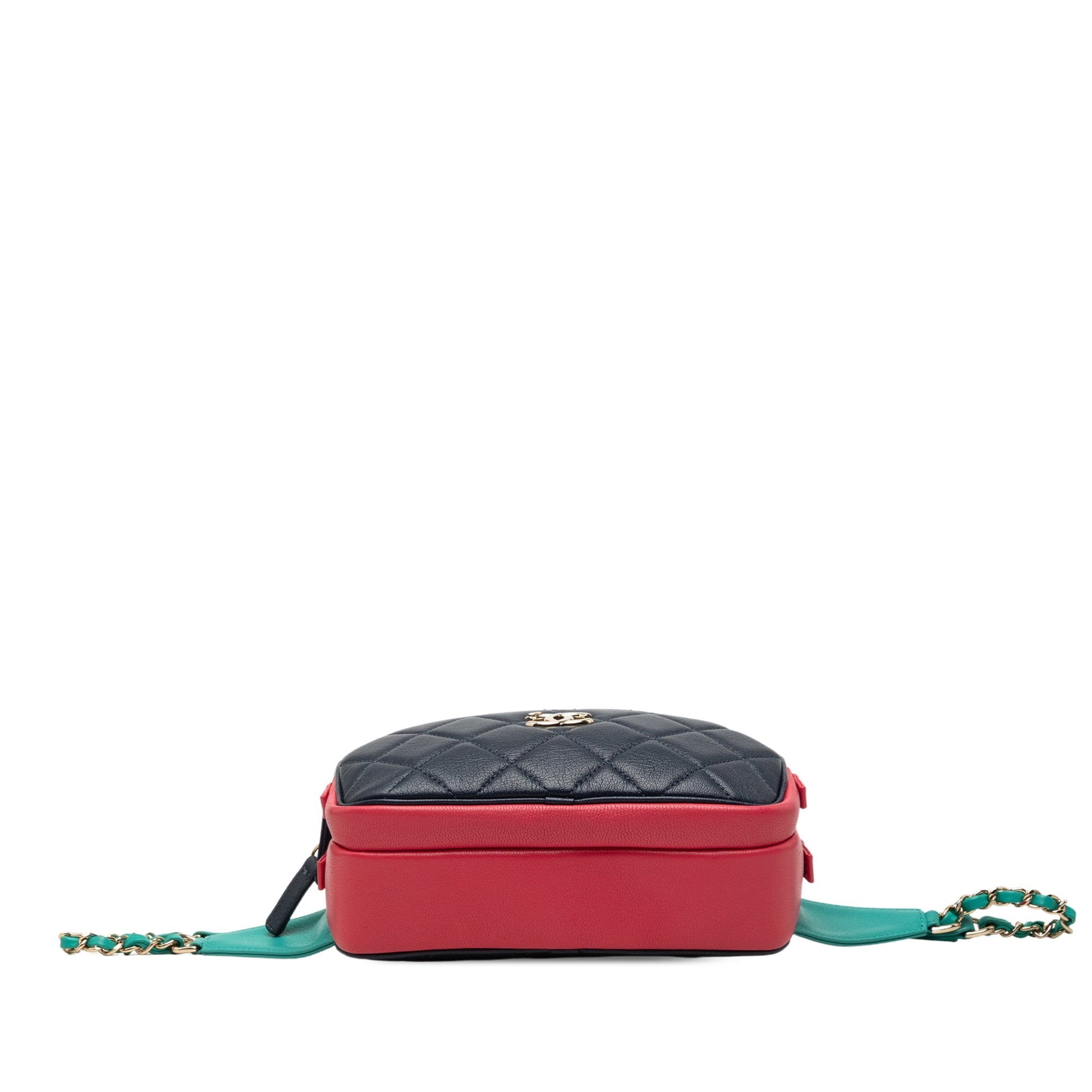 Chanel Tricolor Quilted Goatskin In and Out Belt Bag