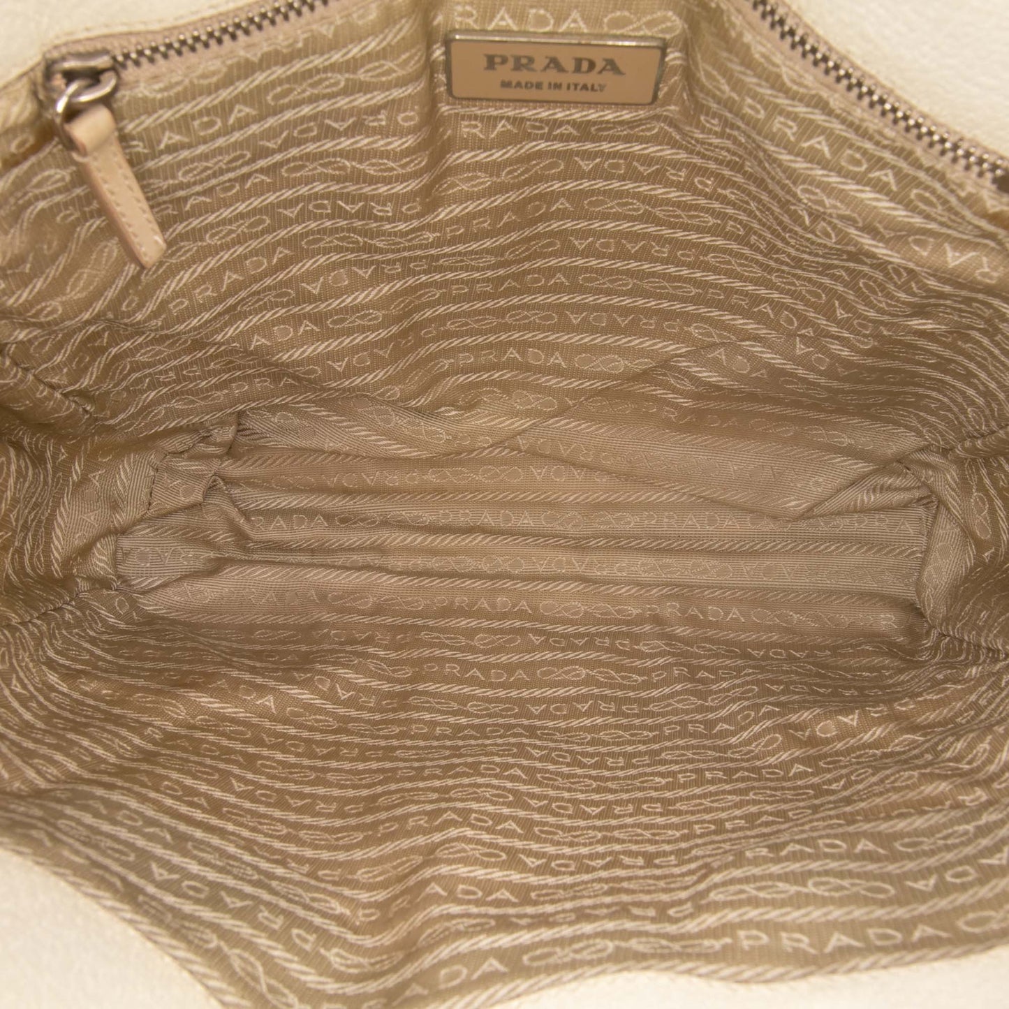 Prada Cinghiale Trimmed Canvas Canapa Tote