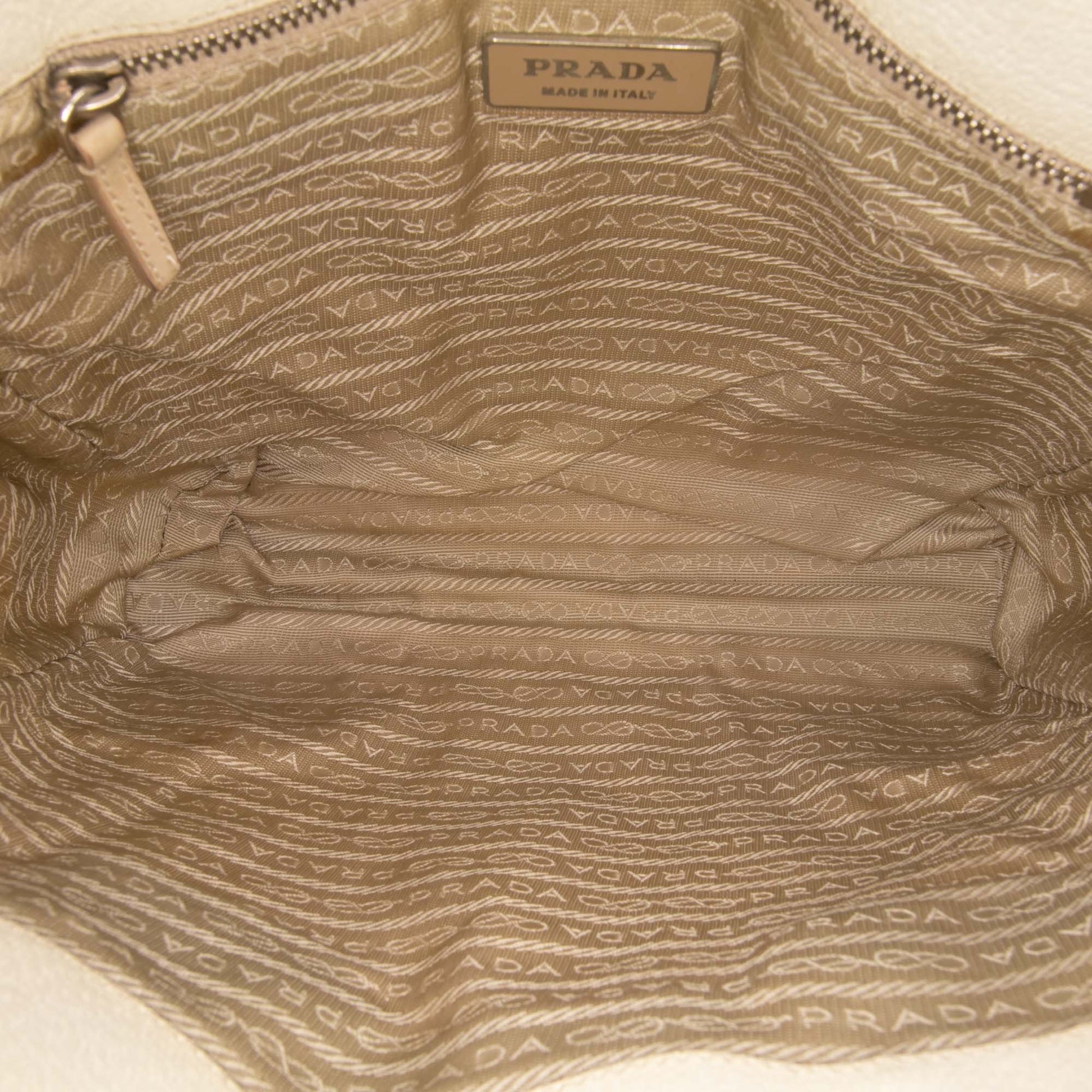 Prada Cinghiale Trimmed Canvas Canapa Tote