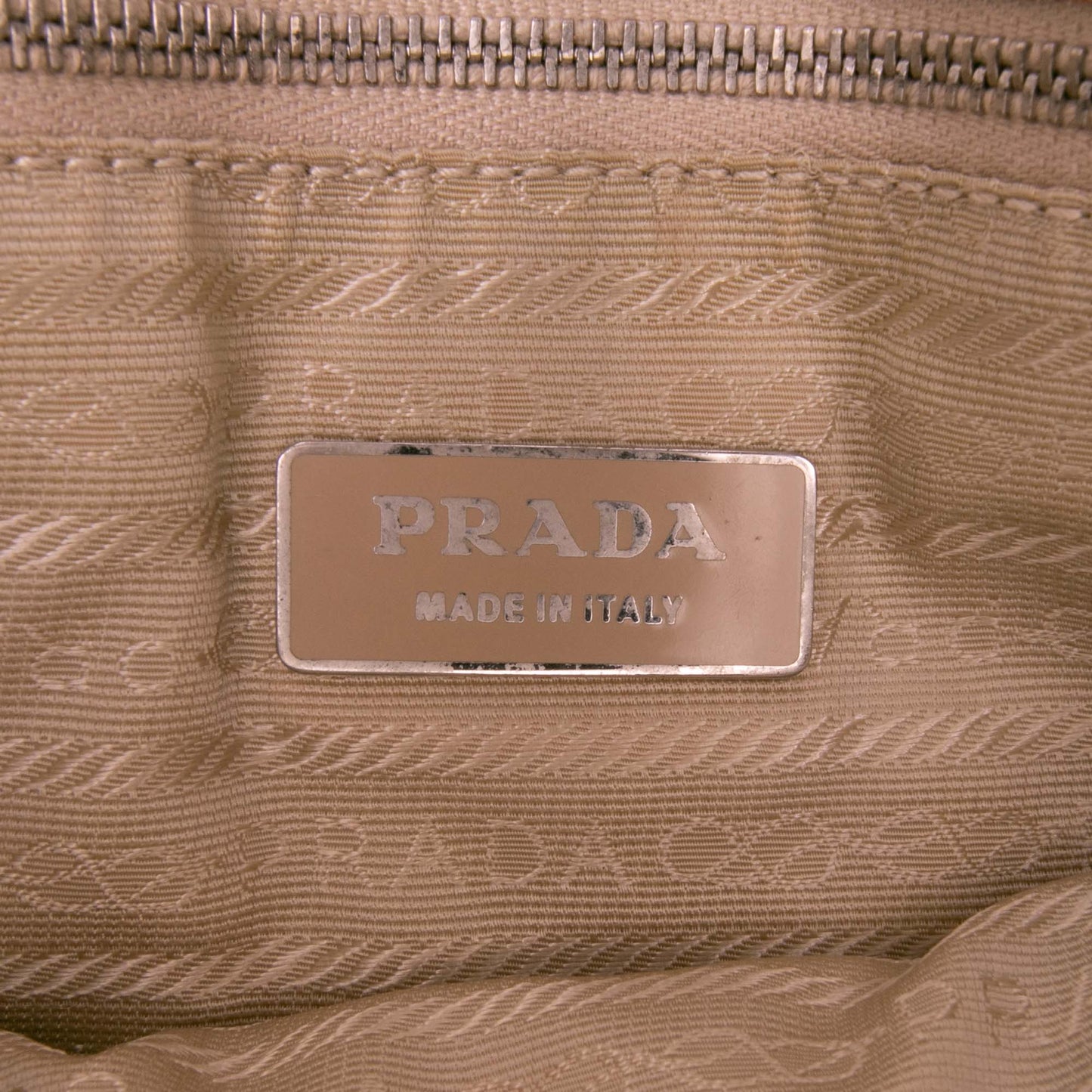 Prada Cinghiale Trimmed Canvas Canapa Tote