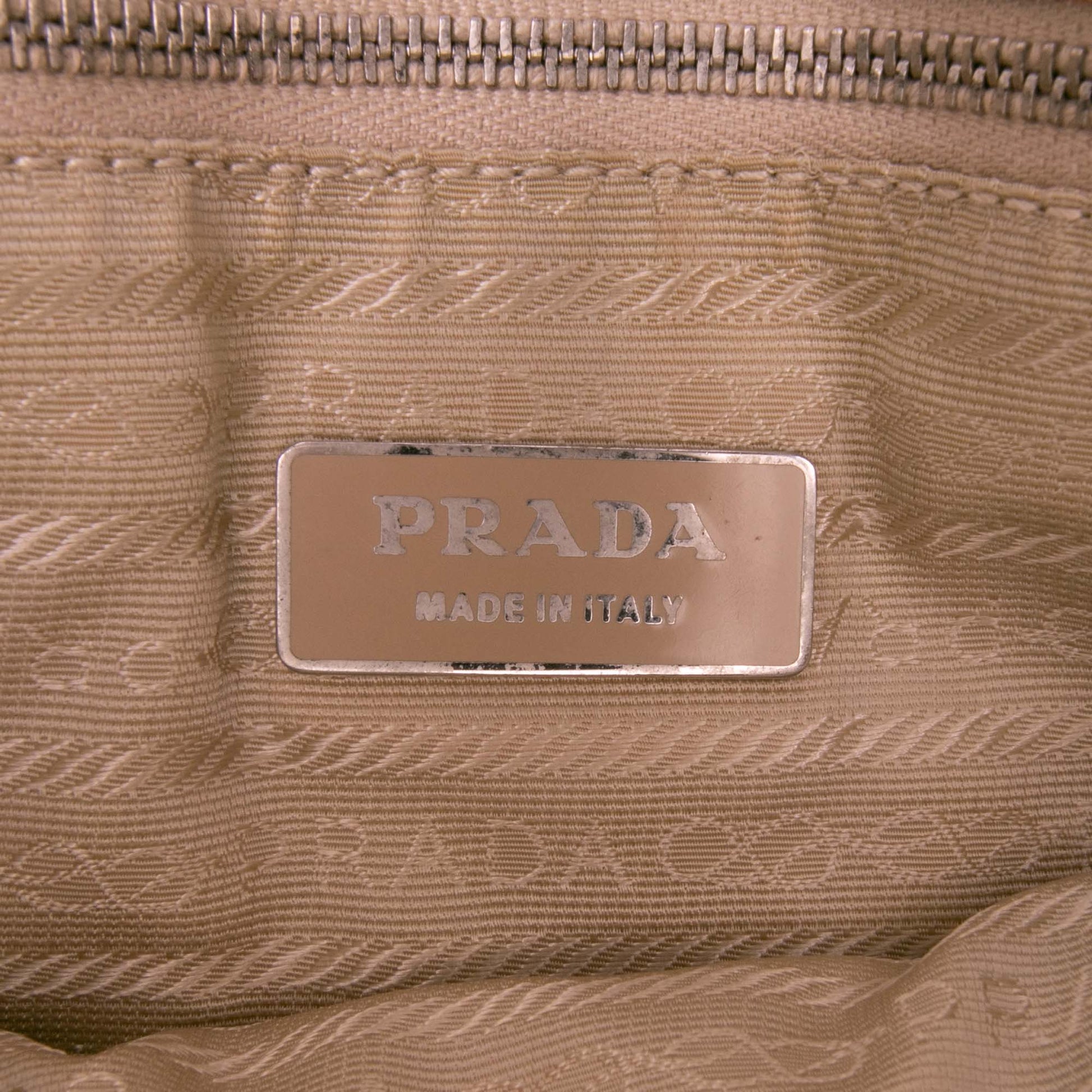 Prada Cinghiale Trimmed Canvas Canapa Tote