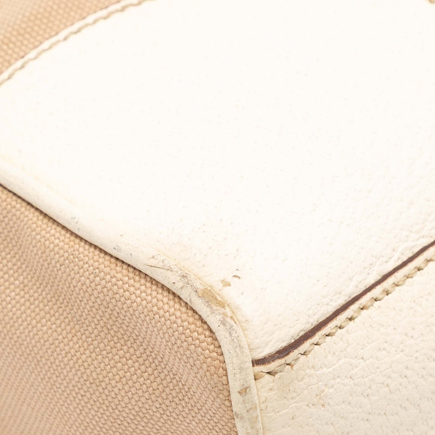 Prada Cinghiale Trimmed Canvas Canapa Tote