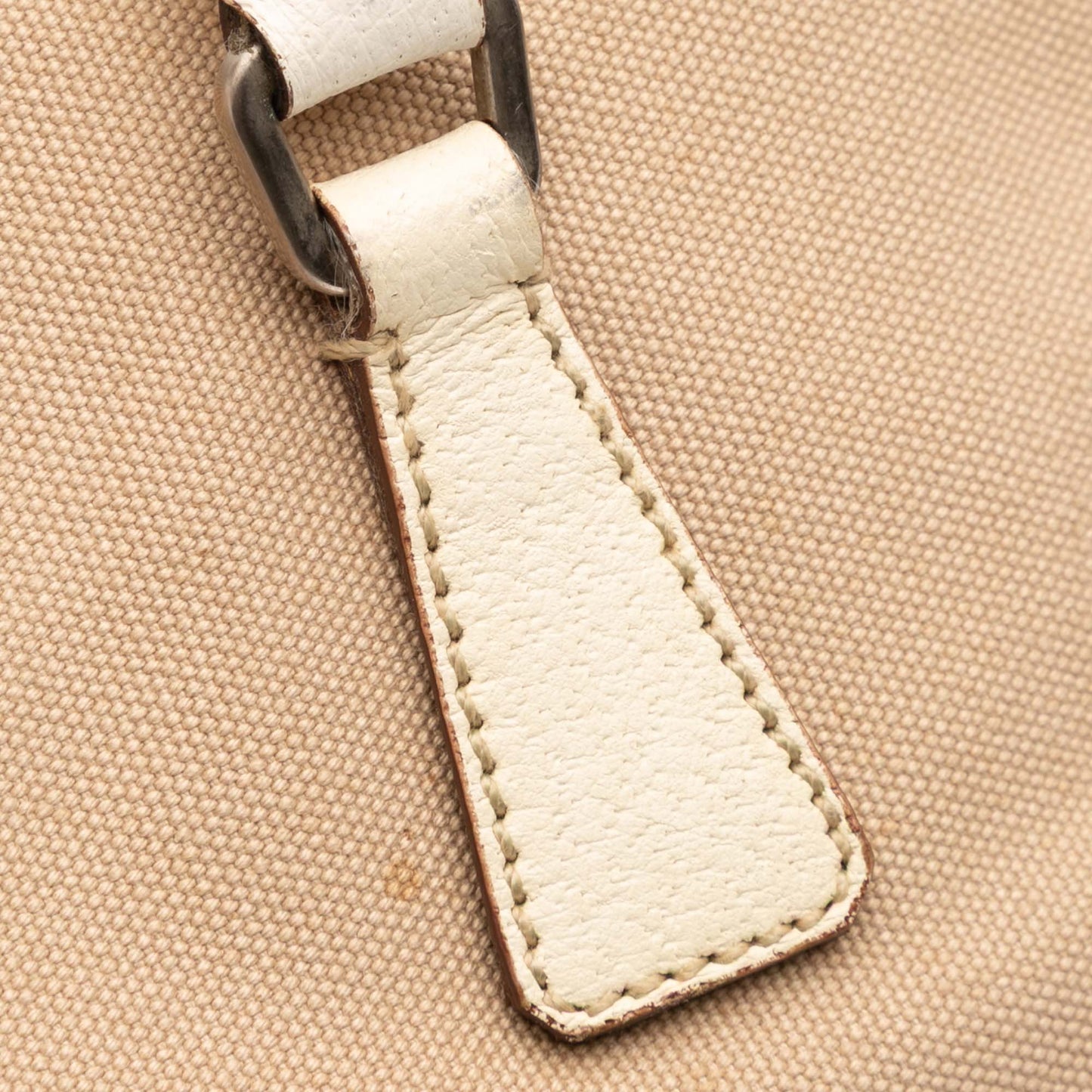 Prada Cinghiale Trimmed Canvas Canapa Tote