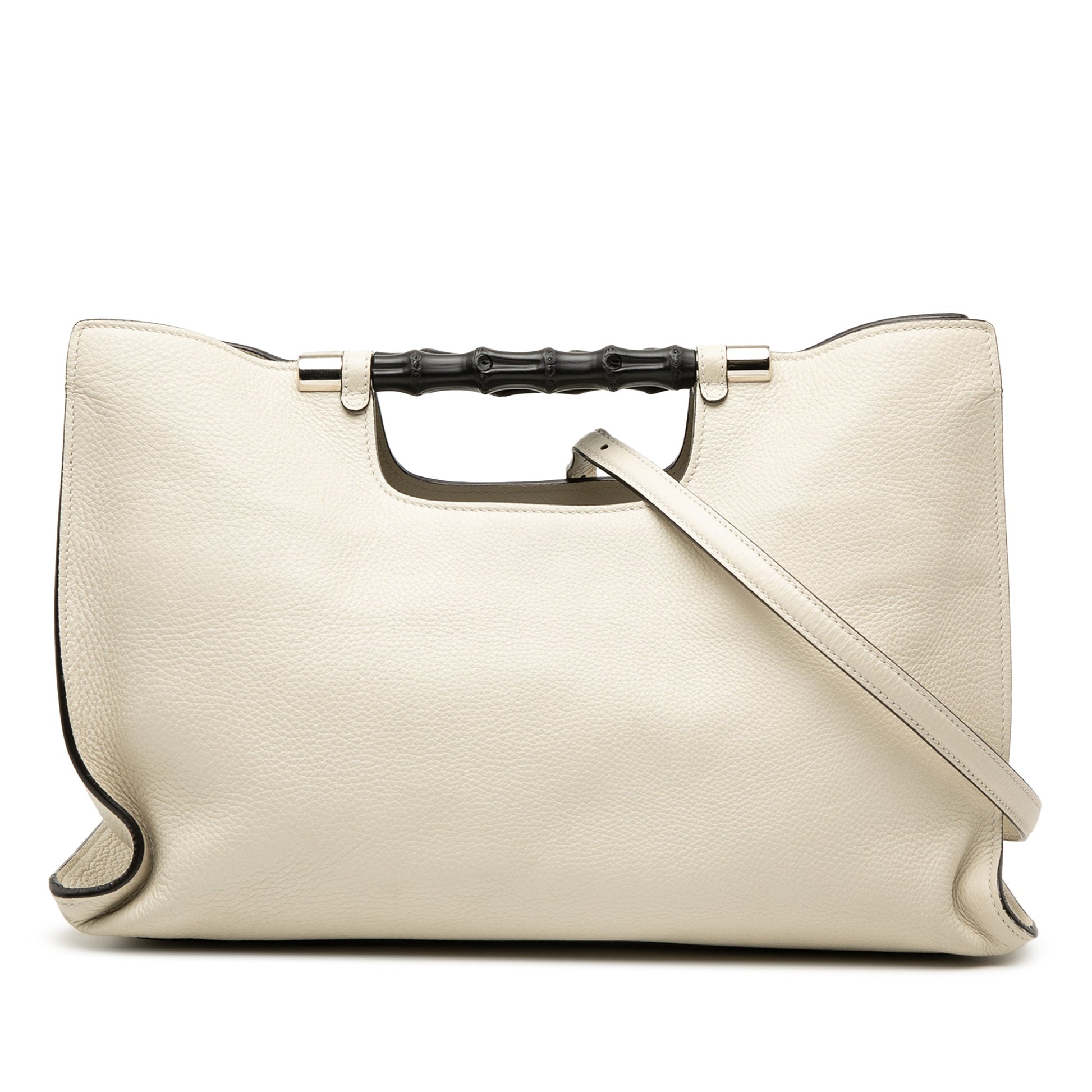 Gucci Medium Calfskin Bamboo Daily Shopper Satchel