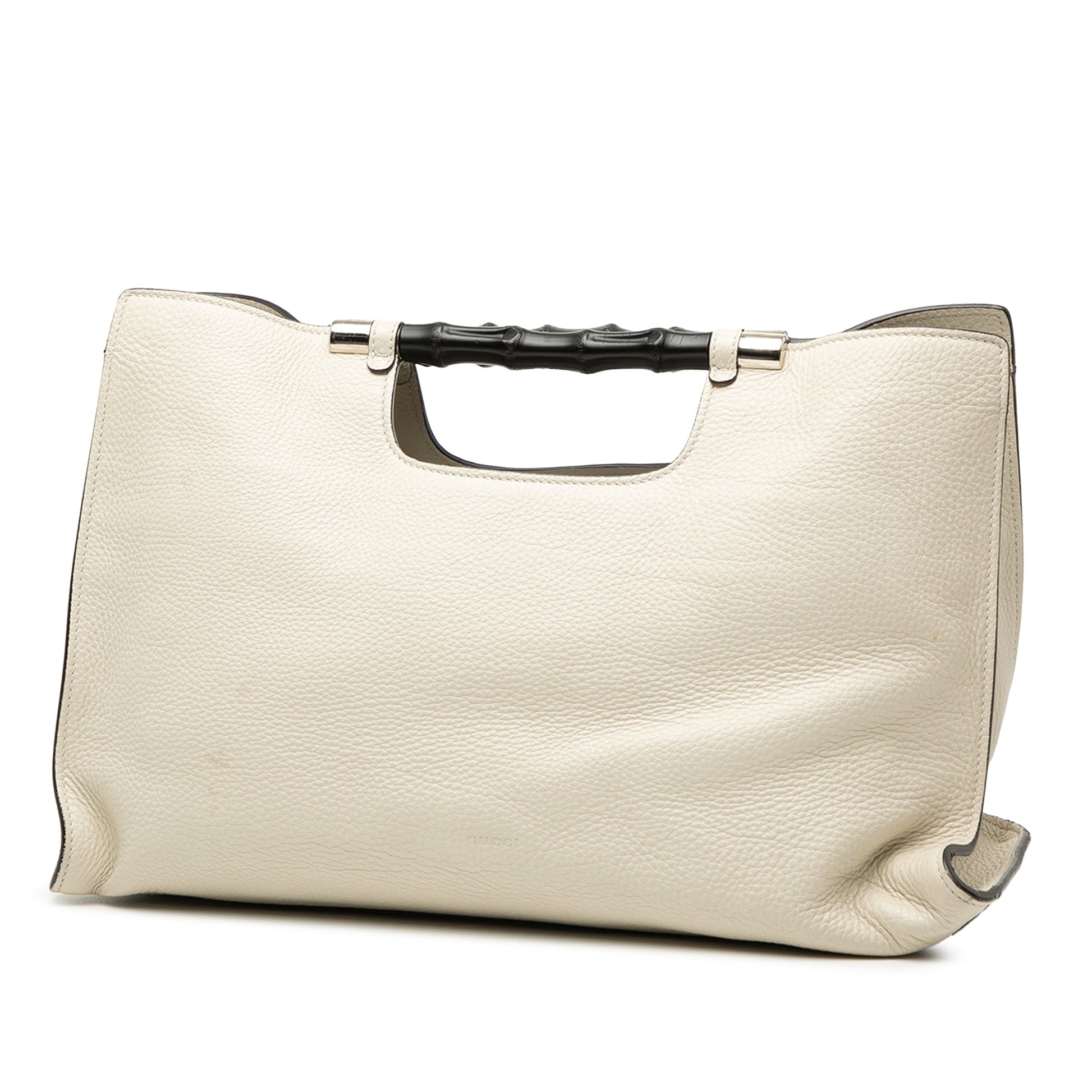 Gucci Medium Calfskin Bamboo Daily Shopper Satchel