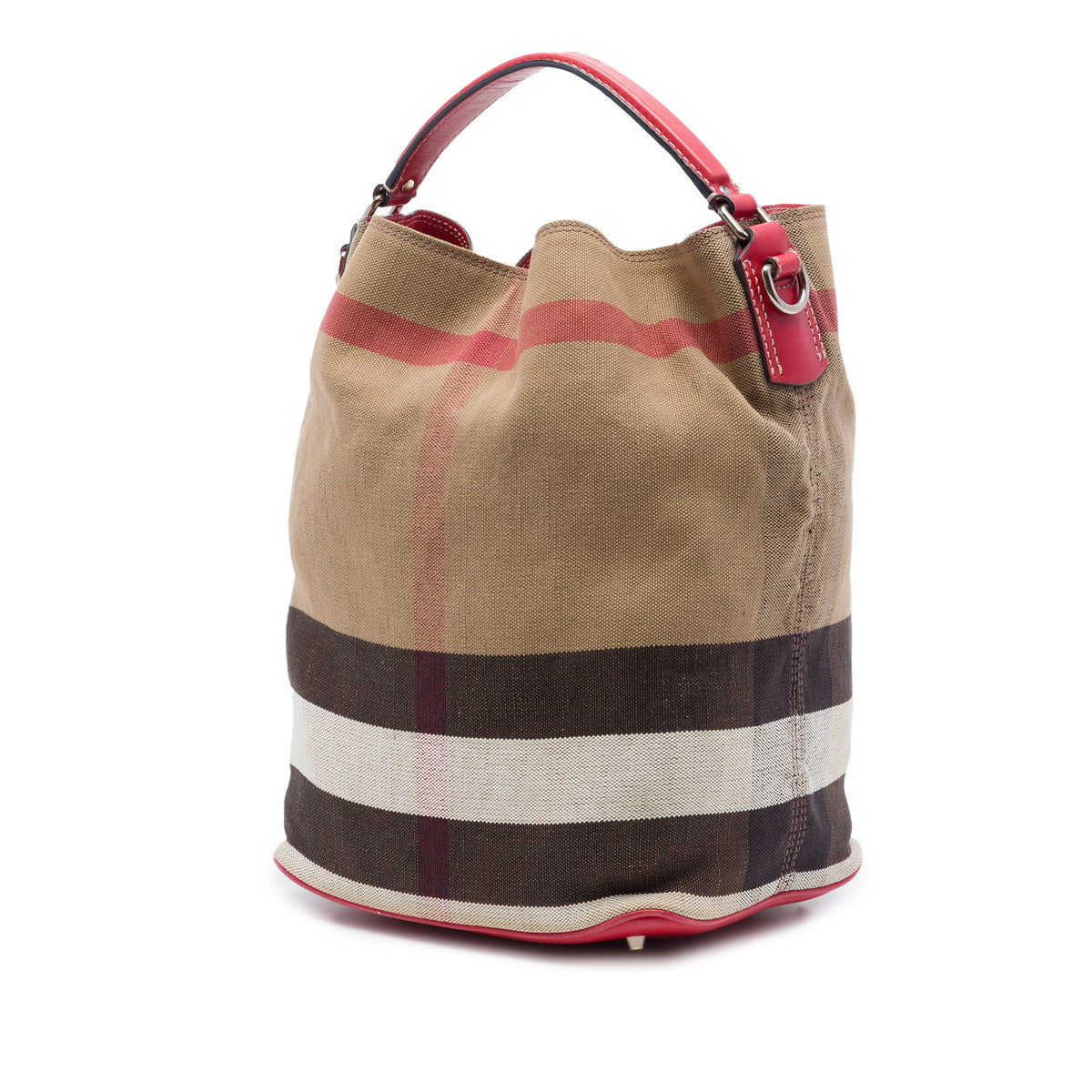 Burberry Medium Mega Check Canvas Ashby Bucket Bag