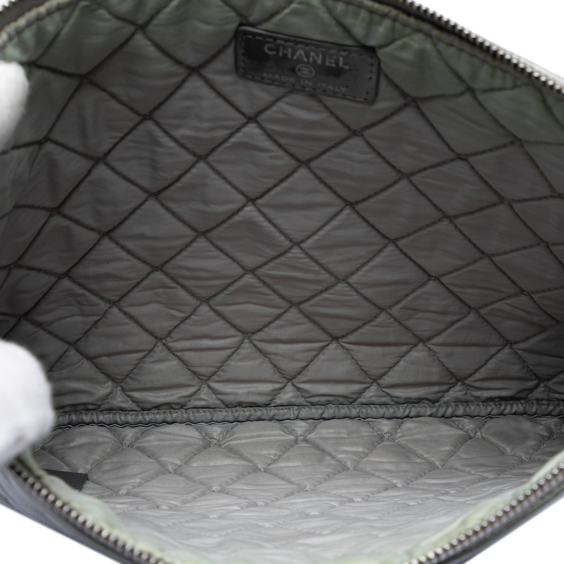 Chanel Medium Quilted Caviar Boy O Case Clutch