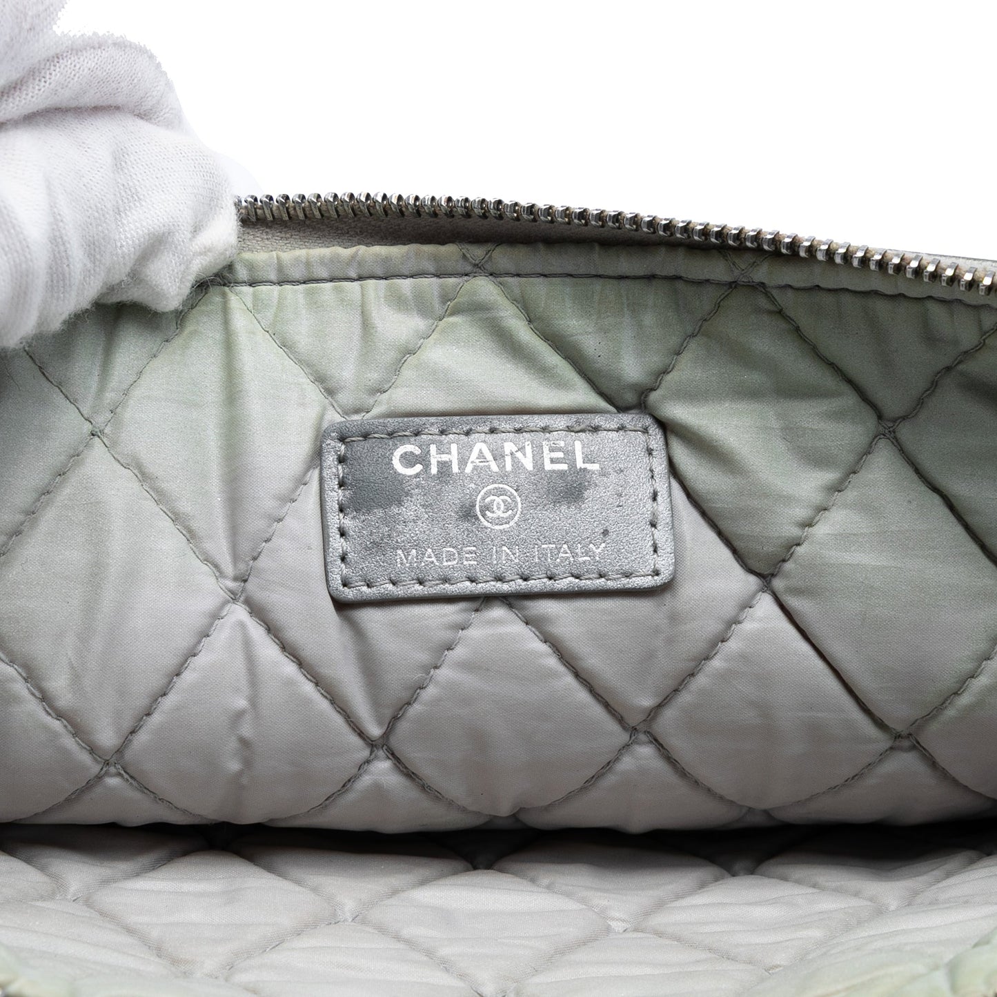 Chanel Medium Quilted Caviar Boy O Case Clutch