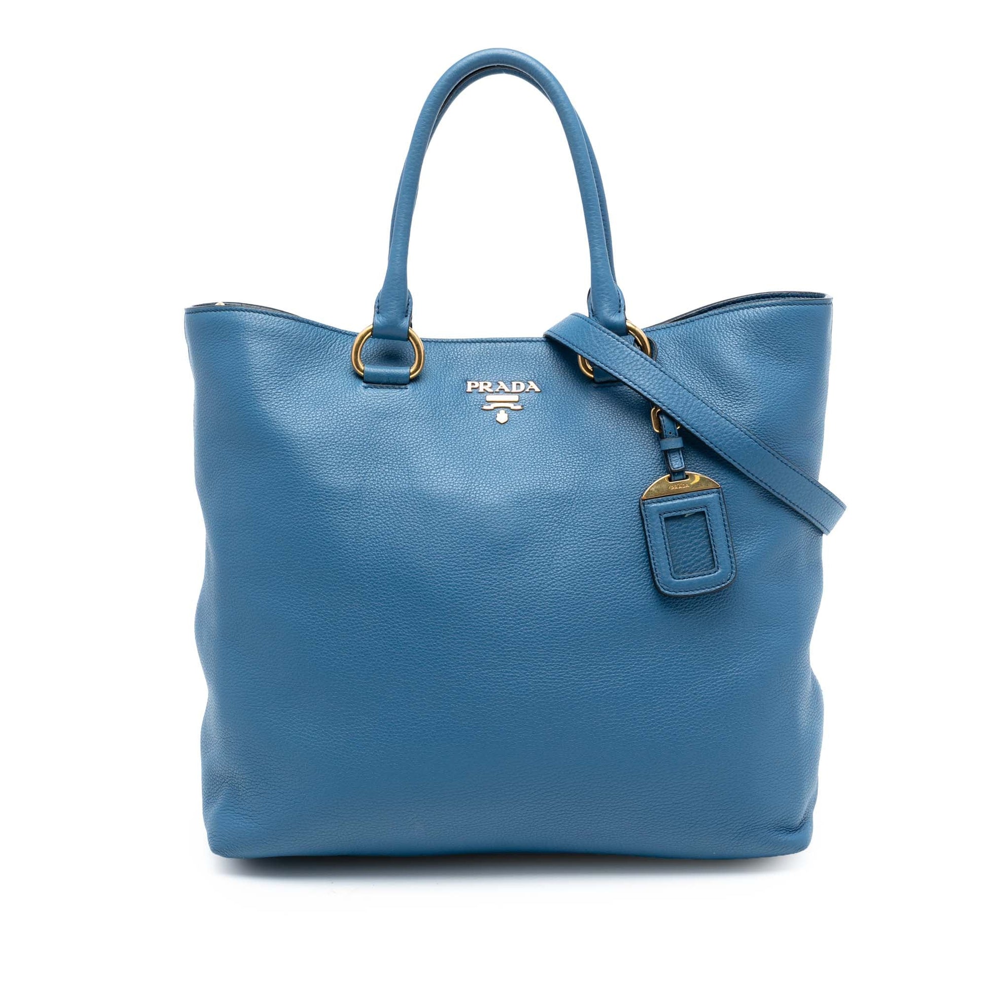 Prada Vitello Daino Open Convertible Tote