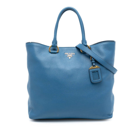 Prada Vitello Daino Open Convertible Tote