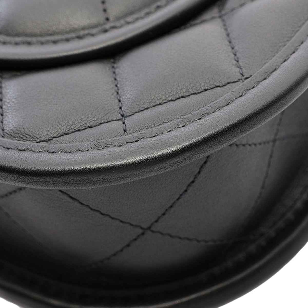 Chanel Small CC Quilted Lambskin Front Pocket Chain Hobo Bag — Black