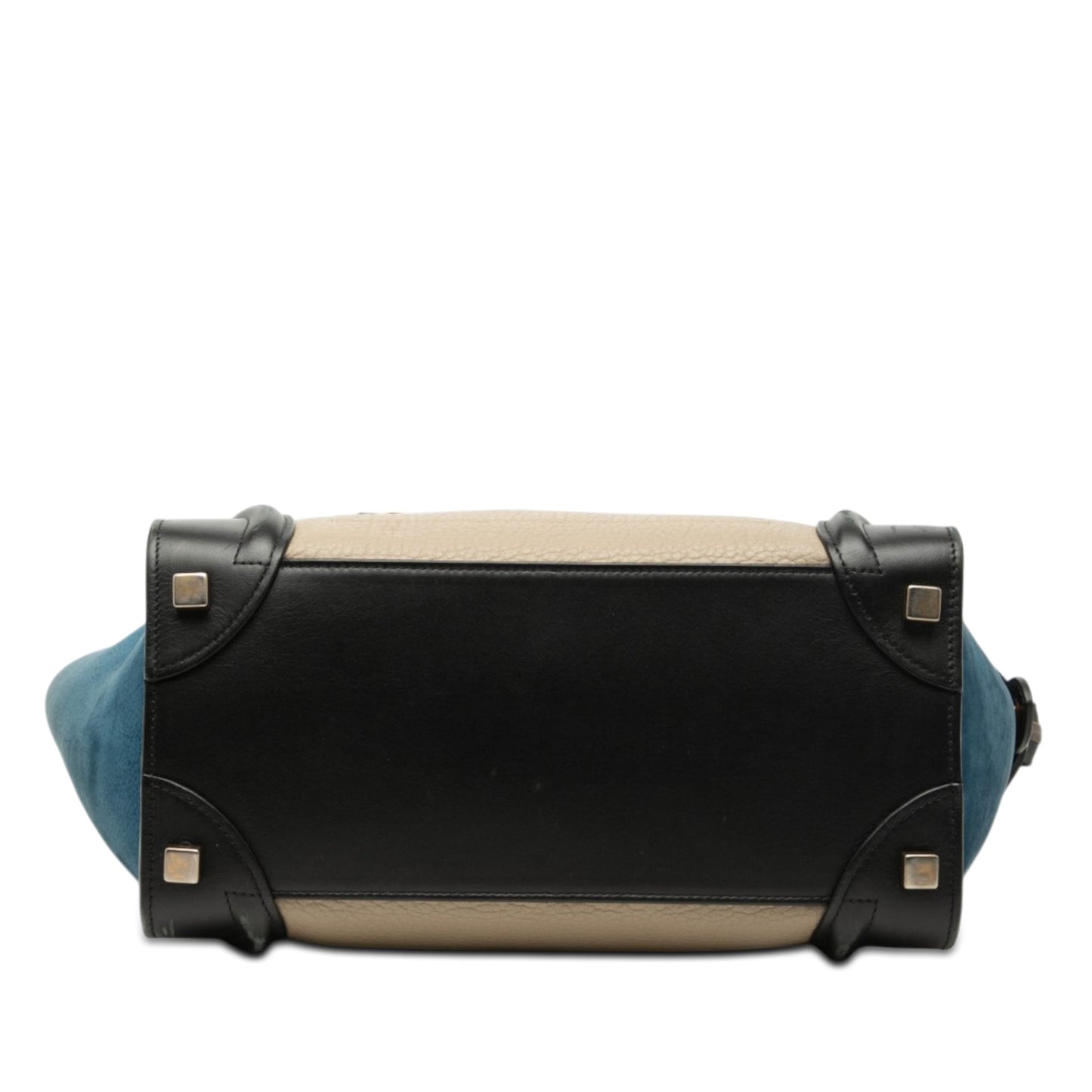 Celine Micro Tricolor Calfskin and Nubuck Luggage Tote