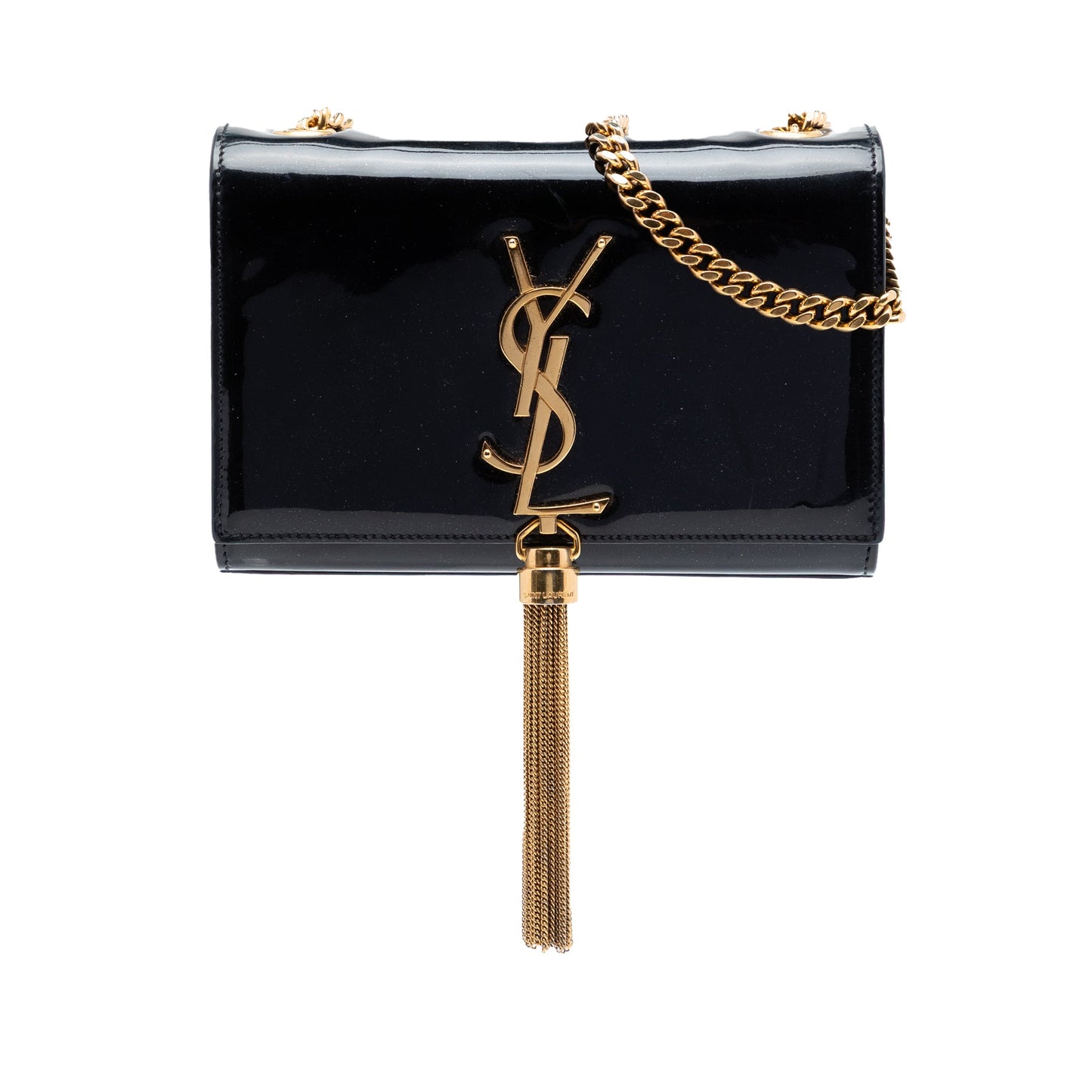 Saint Laurent Small Patent Classic Monogram Kate Tassel Crossbody