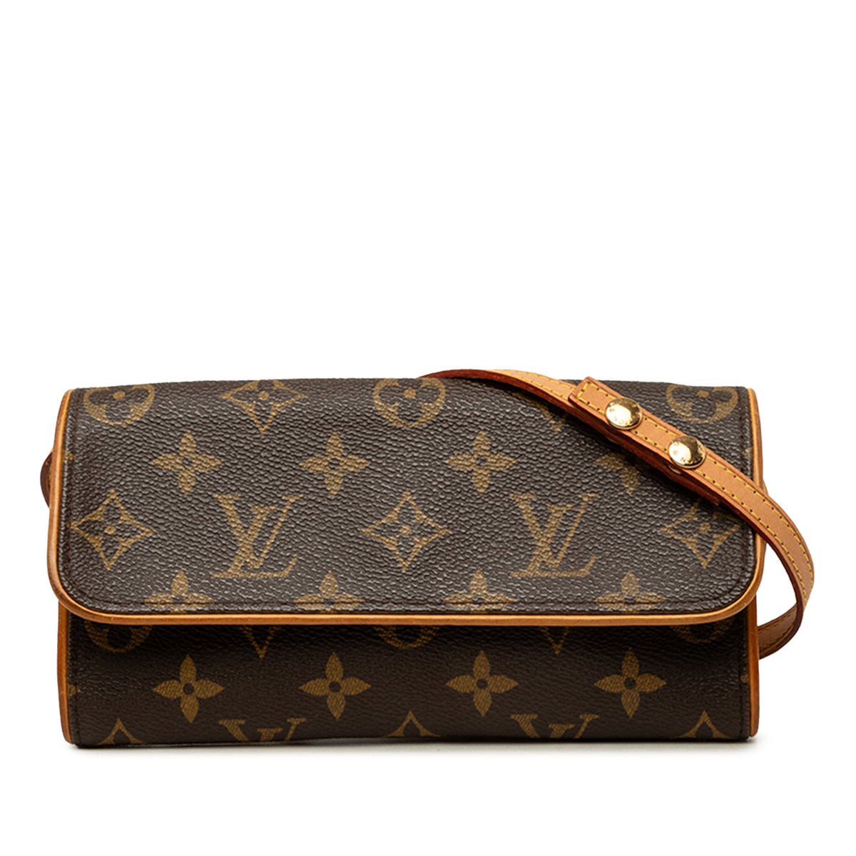 Louis Vuitton Monogram Pochette Twin PM — Brown