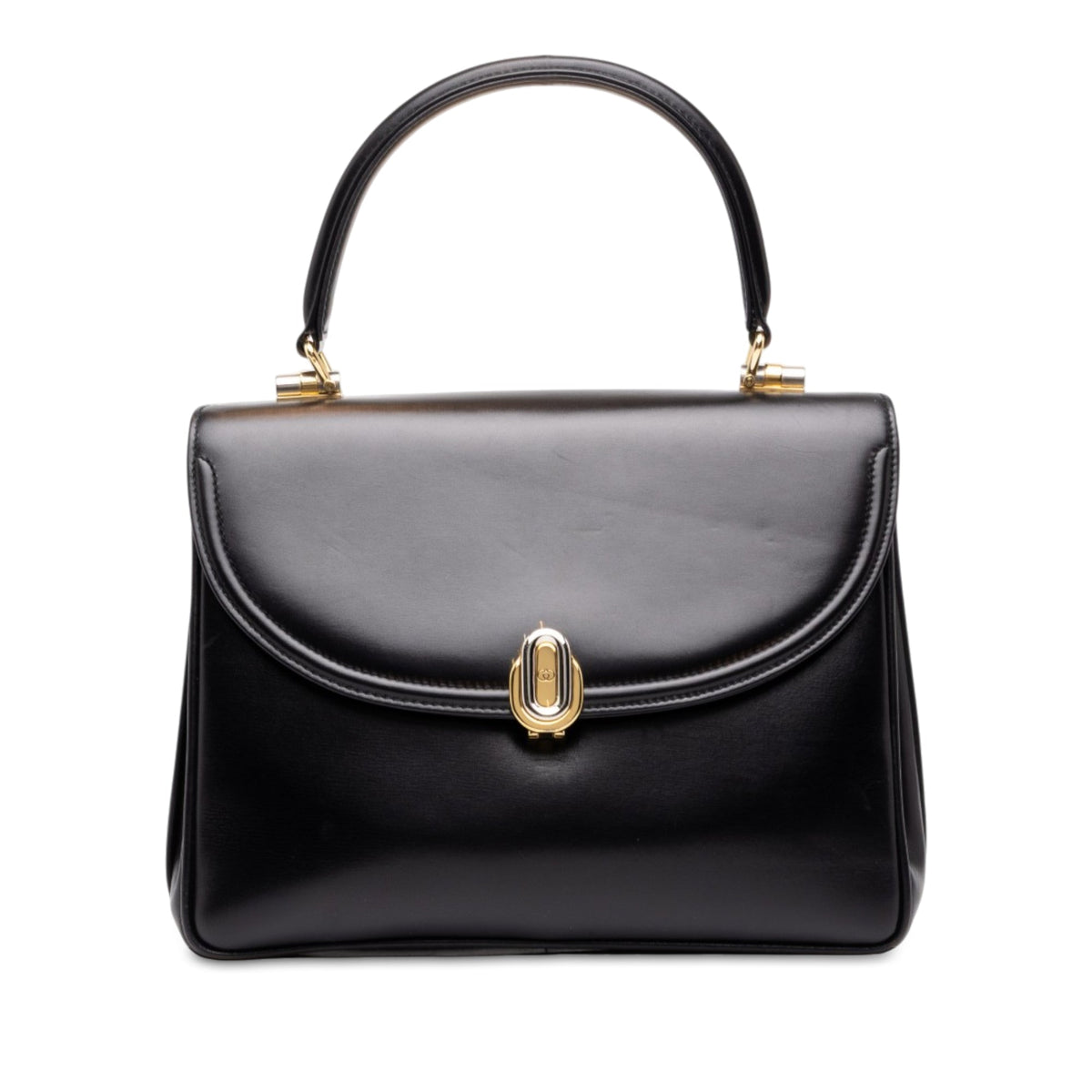Gucci Calfskin Top Handle Bag — Black