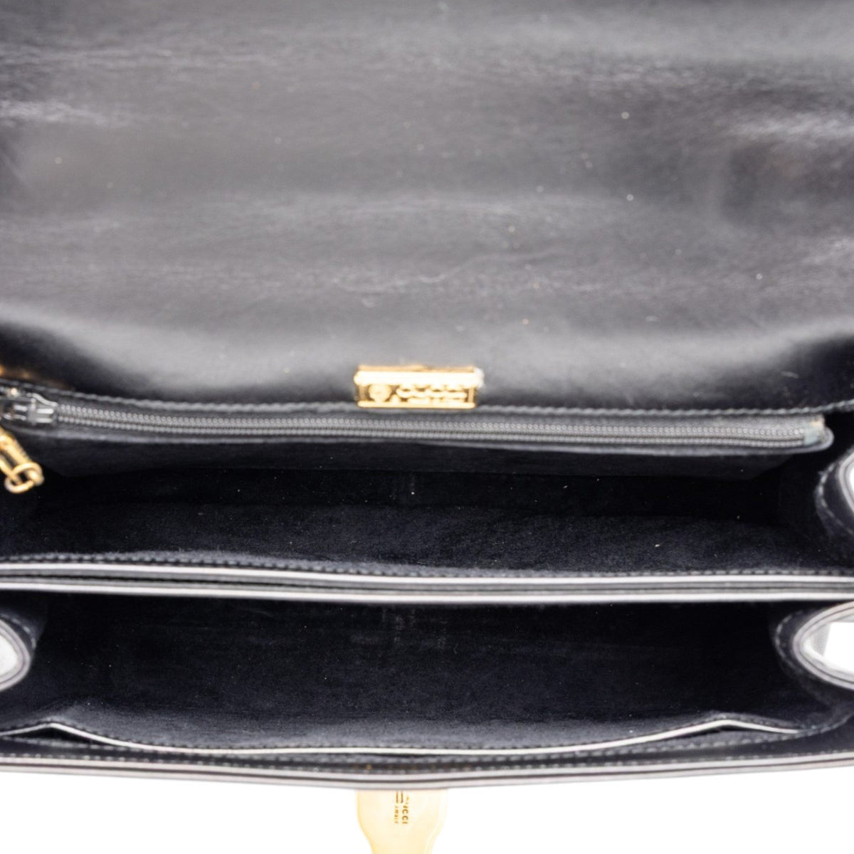 Gucci Calfskin Top Handle Bag — Black