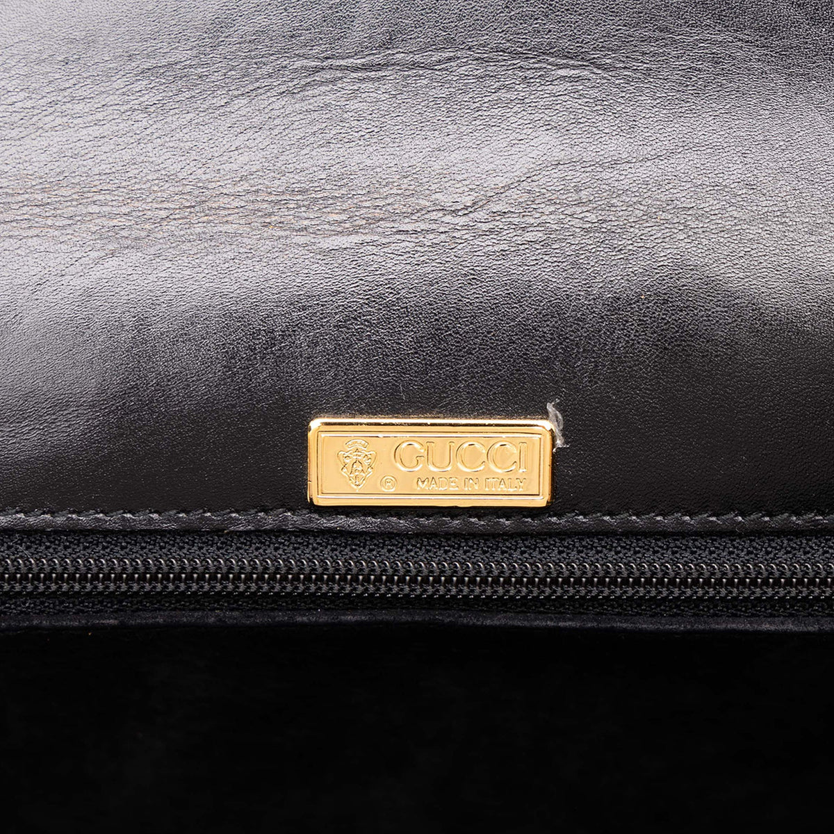 Gucci Calfskin Top Handle Bag — Black