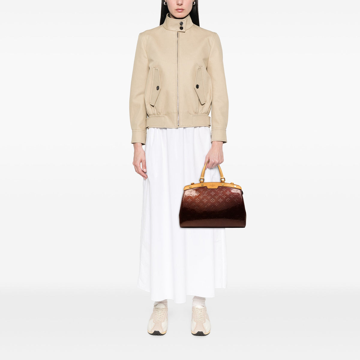 Louis Vuitton Monogram Vernis Brea MM — Red